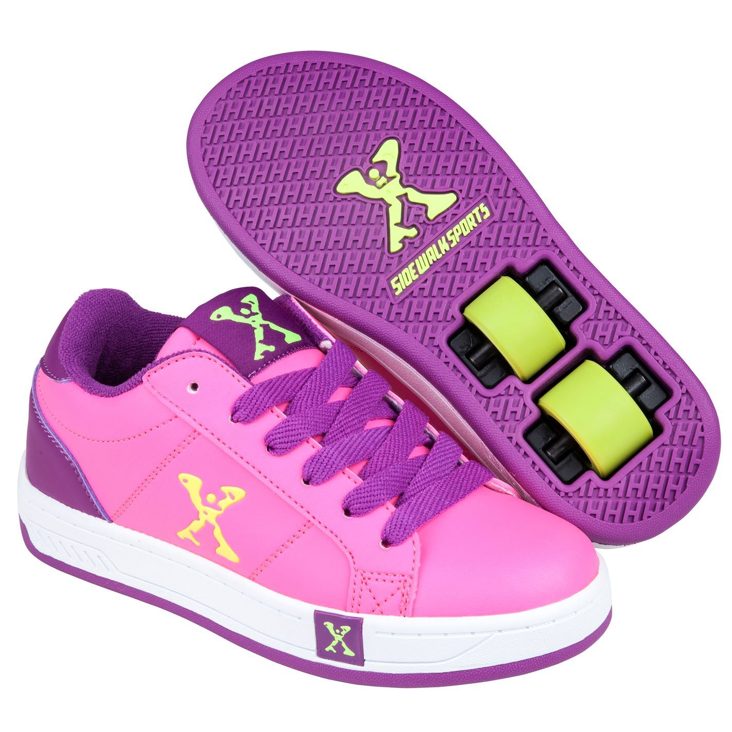 Sidewalk Sport Kids Shoes Lane Wheel Children Trainers Skates Lace up Grey/pink UK 1 eBay