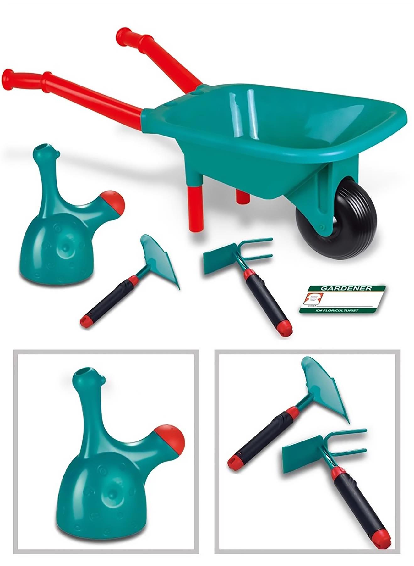 Children's Gardening Tools, Watering Can & Wheelbarrow Set