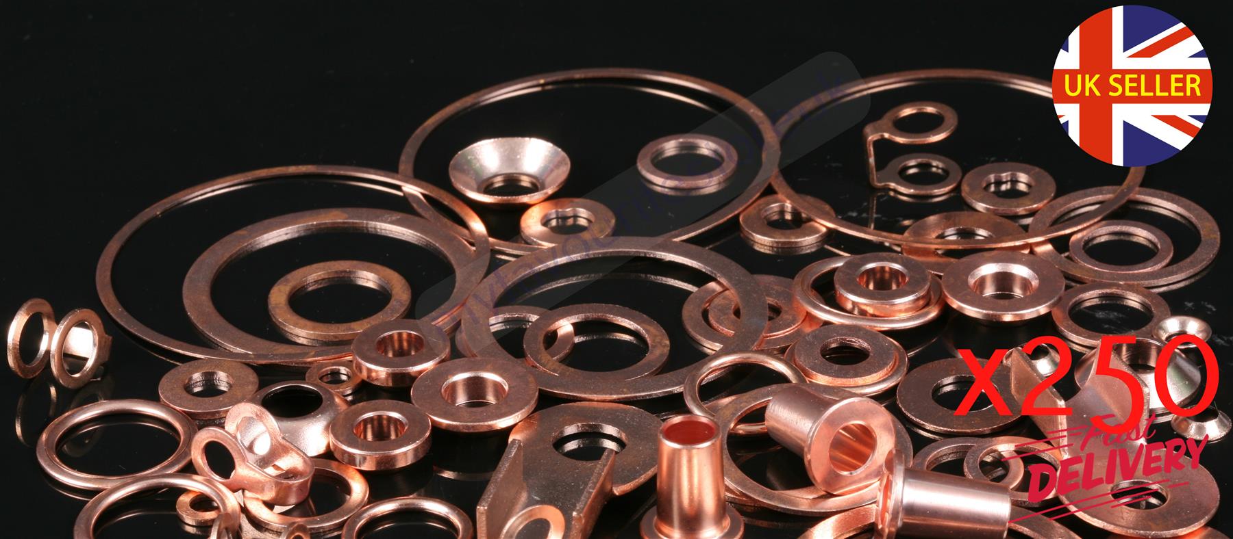 1 x 1/" Copper UNF Washer Crush Sealing Flat Ring Car DIY Gasket Plumbing