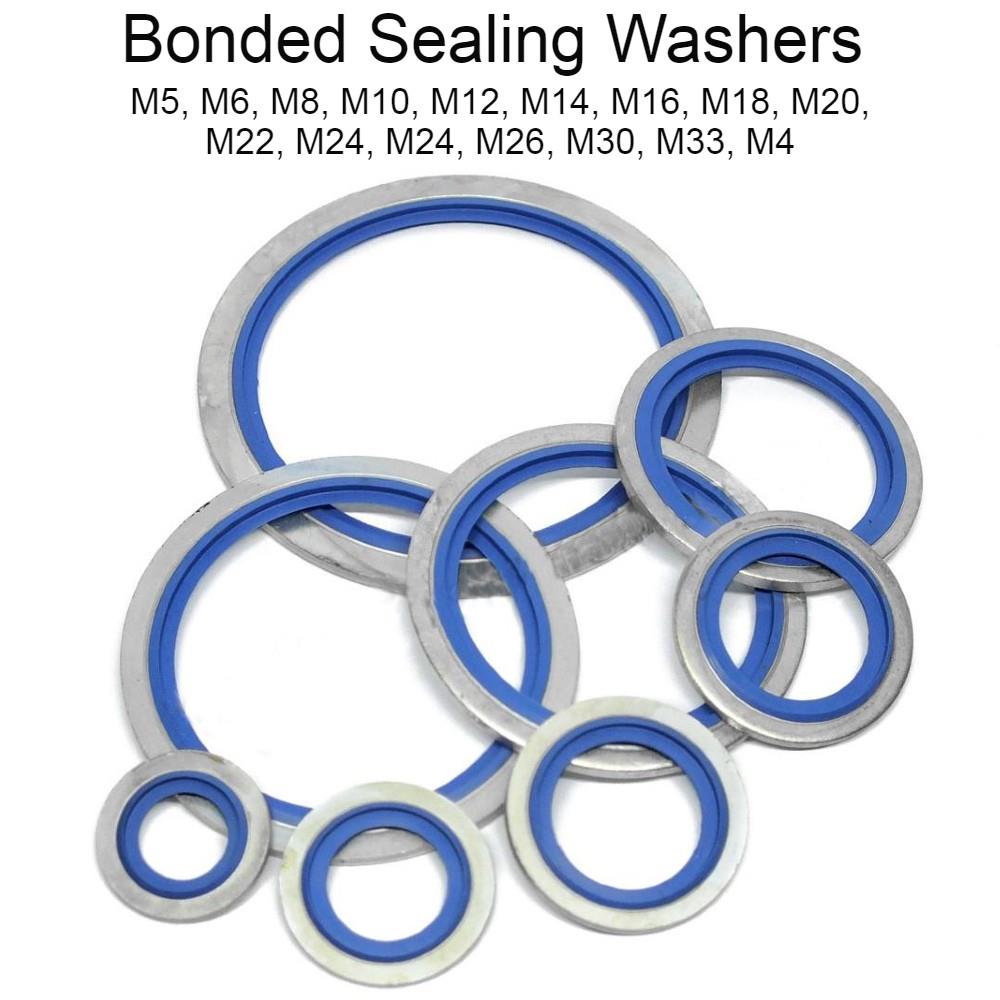 M5 to M33 Metric Washers Bonded Seal Sealing ORing Auto, Pneumatic