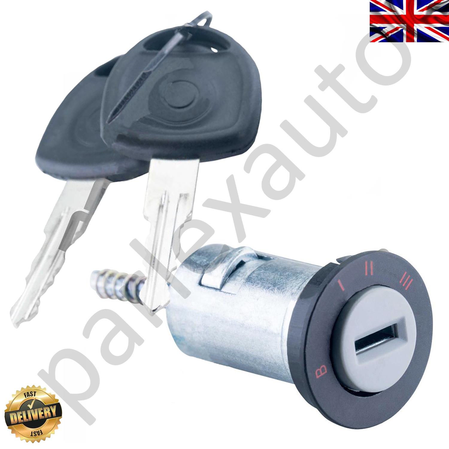 PARLEX Ignition Lock Barrel & Keys Set For Vauxhall Astra F G & Corsa B C & Combo