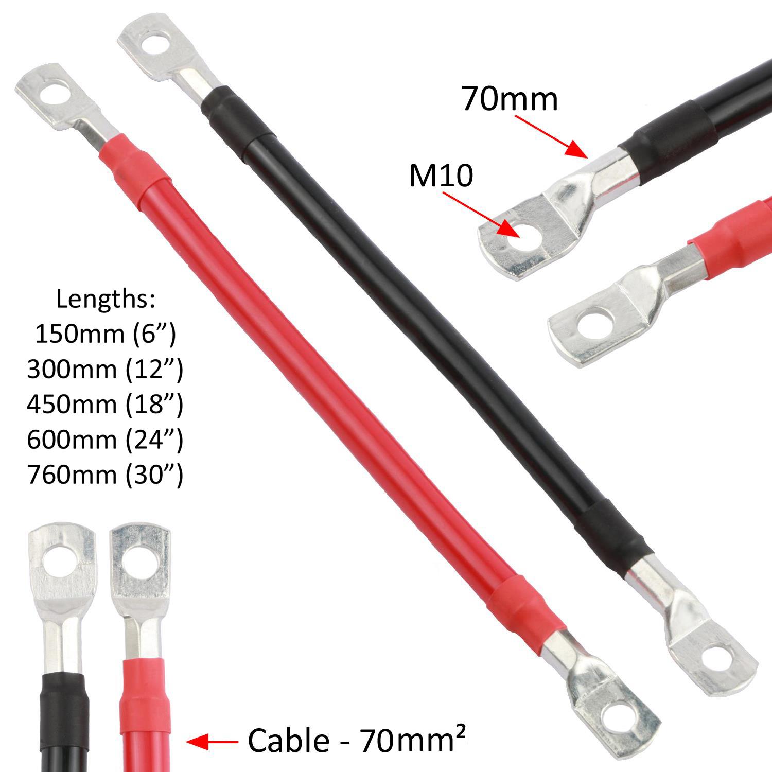Battery Lead Power Strap Earth Bond Leisure Cable Leads 10mm²- 95mm² 150mm-1.25m - Picture 19 of 22