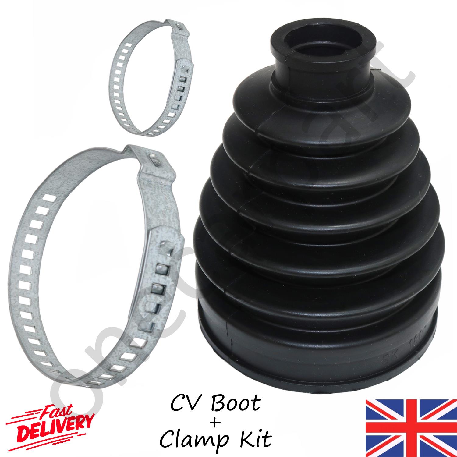 CV Joint Rubber Boot Bellow + 2 Clamp Kit For Lancia Dedra, SW MK2 1993