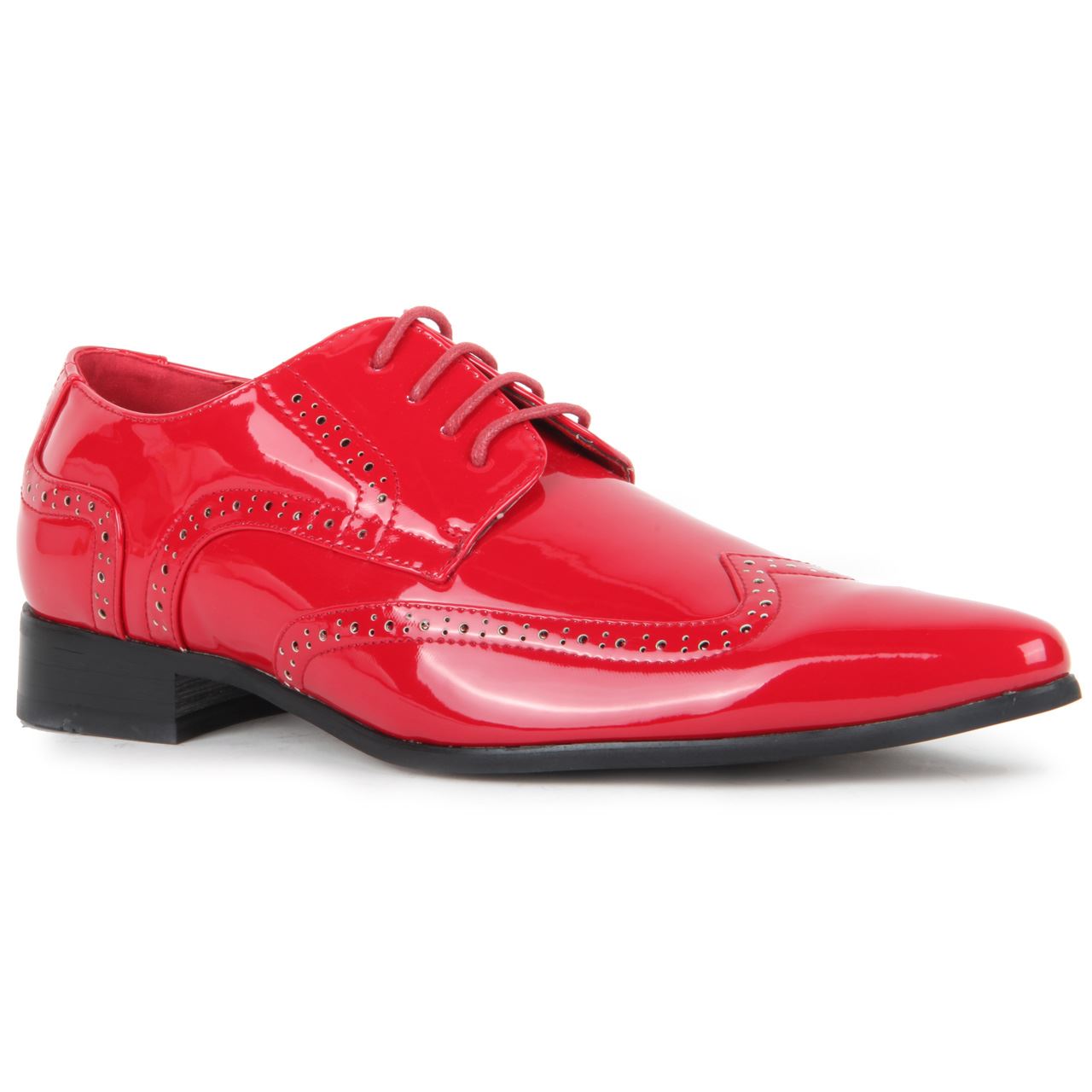 Red And White Brogue Patent Shoes Red And White Brogue Patent Shoes
