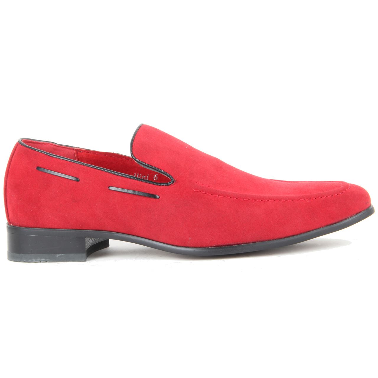 Os homens sapatos de camurça, slip-on pesado costurado Mocassim Couro Forrado  Festa Footwear | eBay