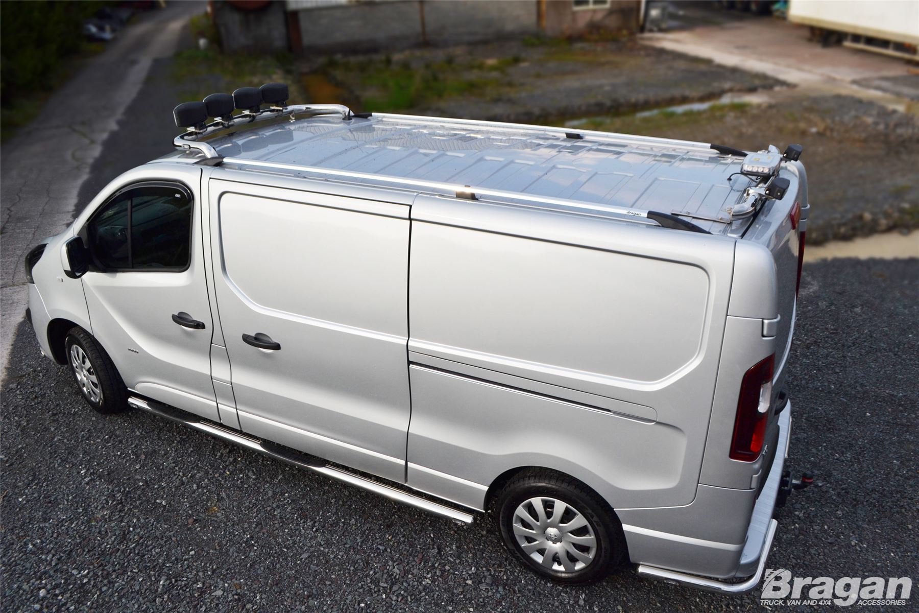 Silver Anodised Aluminium Non-Drill Easy Fit Trafic TVA Styling Roof Rails SWB Primastar 2014-2018 Compatible with Vivaro