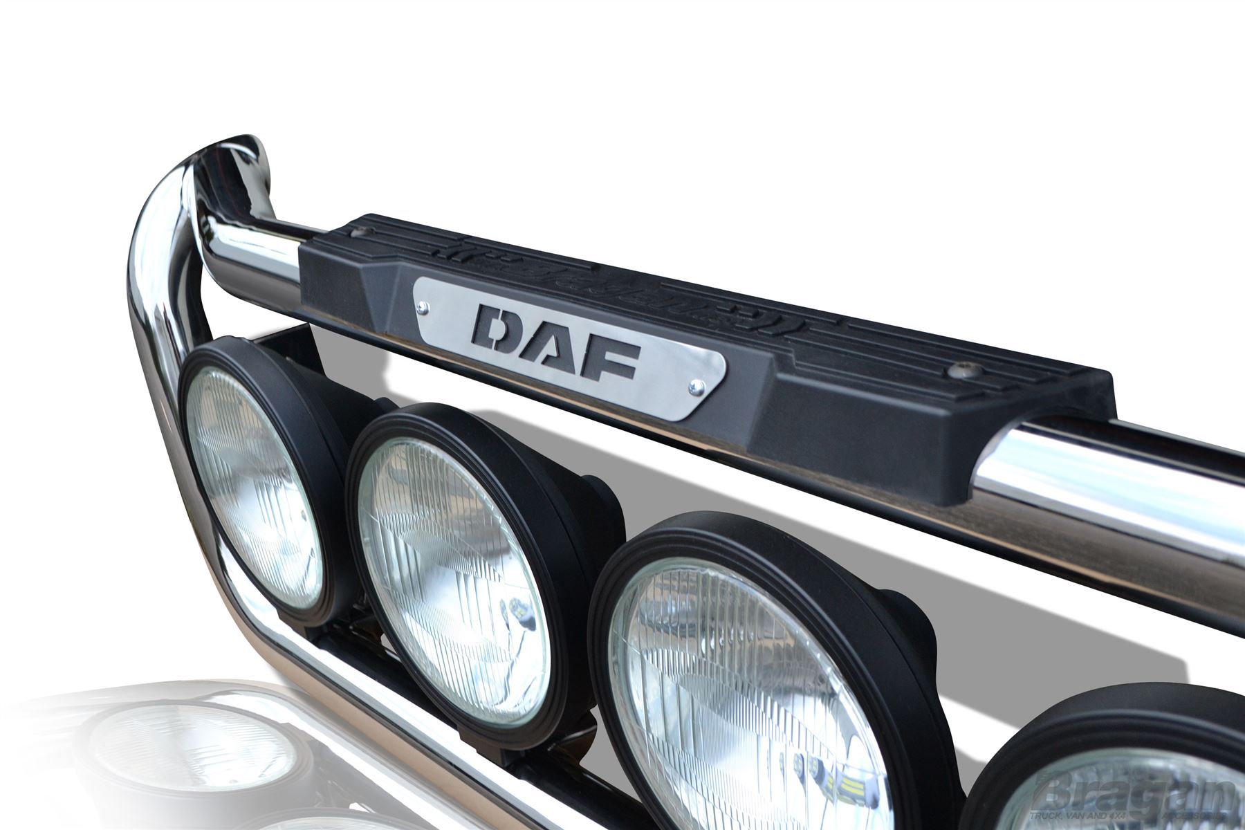 To Fit DAF XF 105 Steel Front Grill Spot Light Bar + Step Pad + LEDs