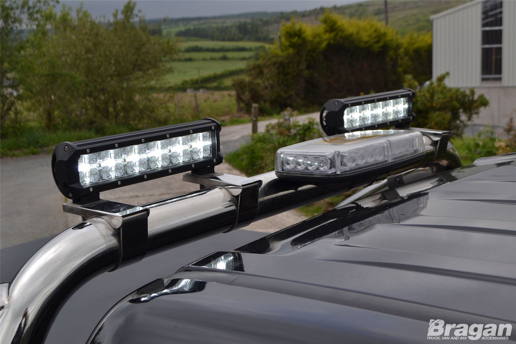 To Fit 05 15 Mitsubishi L200 Roll Bar + LEDs + Beacon + 12" LED Light Bars x2 eBay