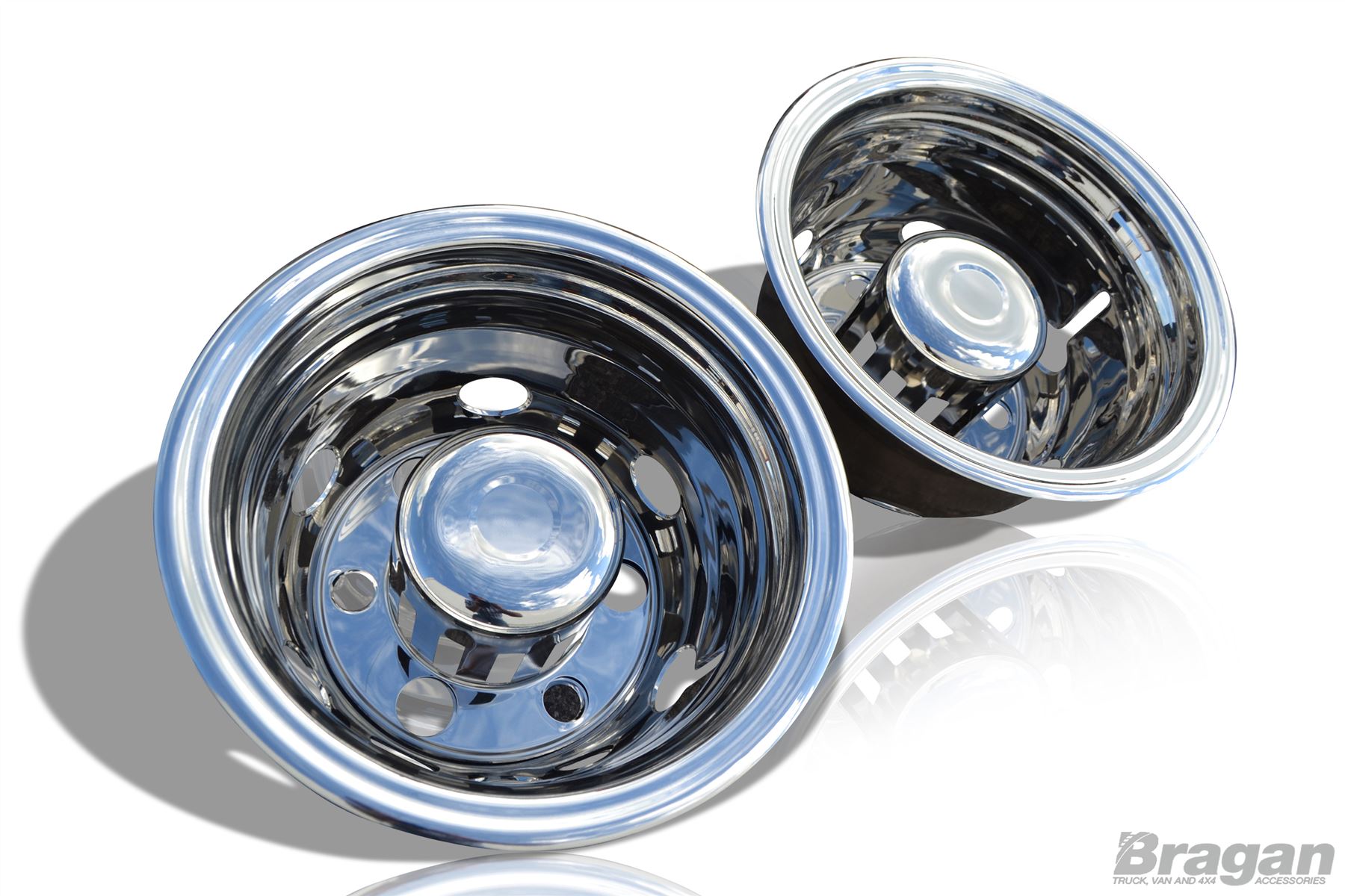 17.5" Full Set Wheel Trims For Truck Bus Coach Polished Stainless Trims