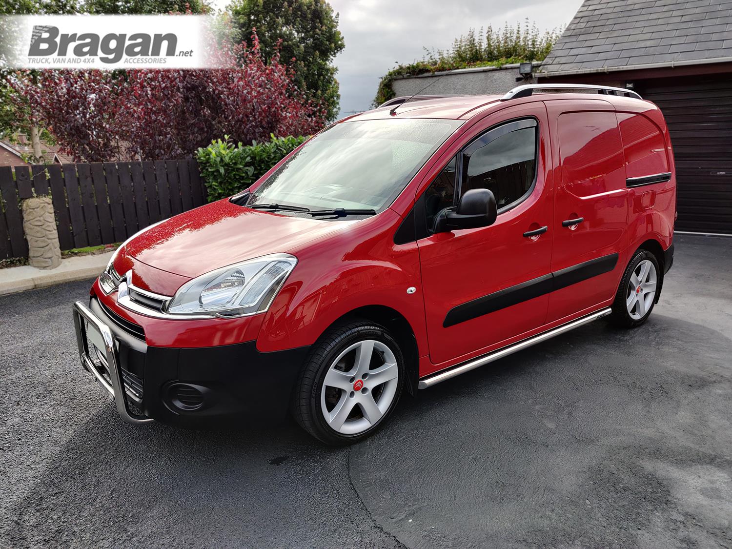 Barras laterales para adaptarse a Citroen Berlingo 2008 - 2016 falda de acero inoxidable tubos escalonados - Imagen 5 de 15