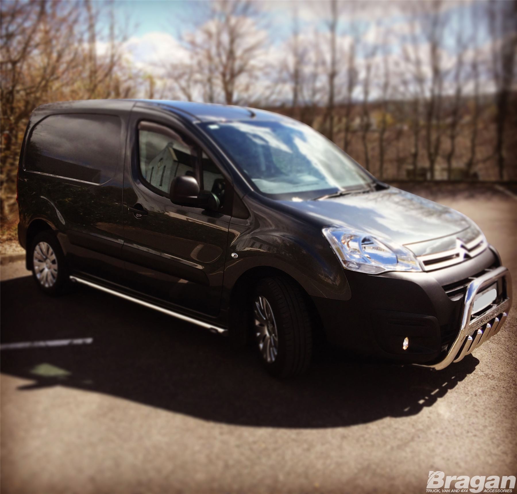 Barras laterales para adaptarse a Citroen Berlingo 2008 - 2016 falda de acero inoxidable tubos escalonados - Imagen 13 de 15