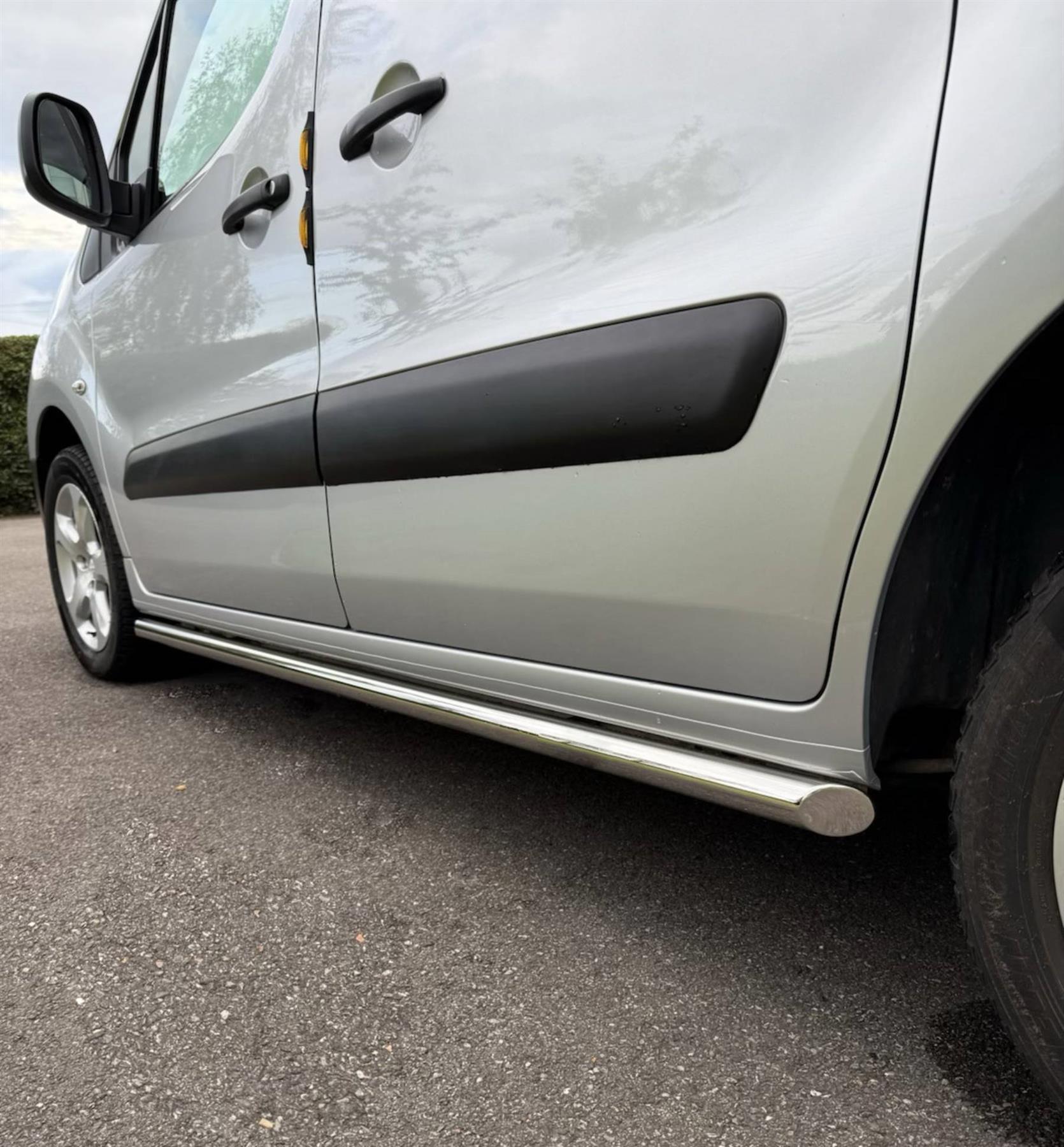 Chrome Stainless Side Bars To Fit Peugeot Partner Tepee 2008 - 2016 Steps Tubes - Picture 14 of 15