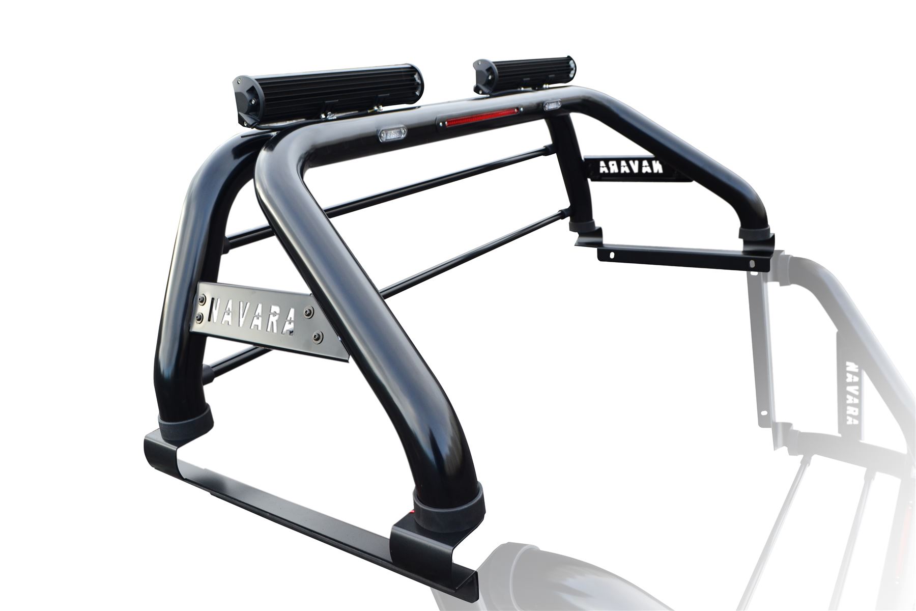 To Fit 16+ Nissan Navara NP300 Roll Bar + LEDs + Brake Light + Light