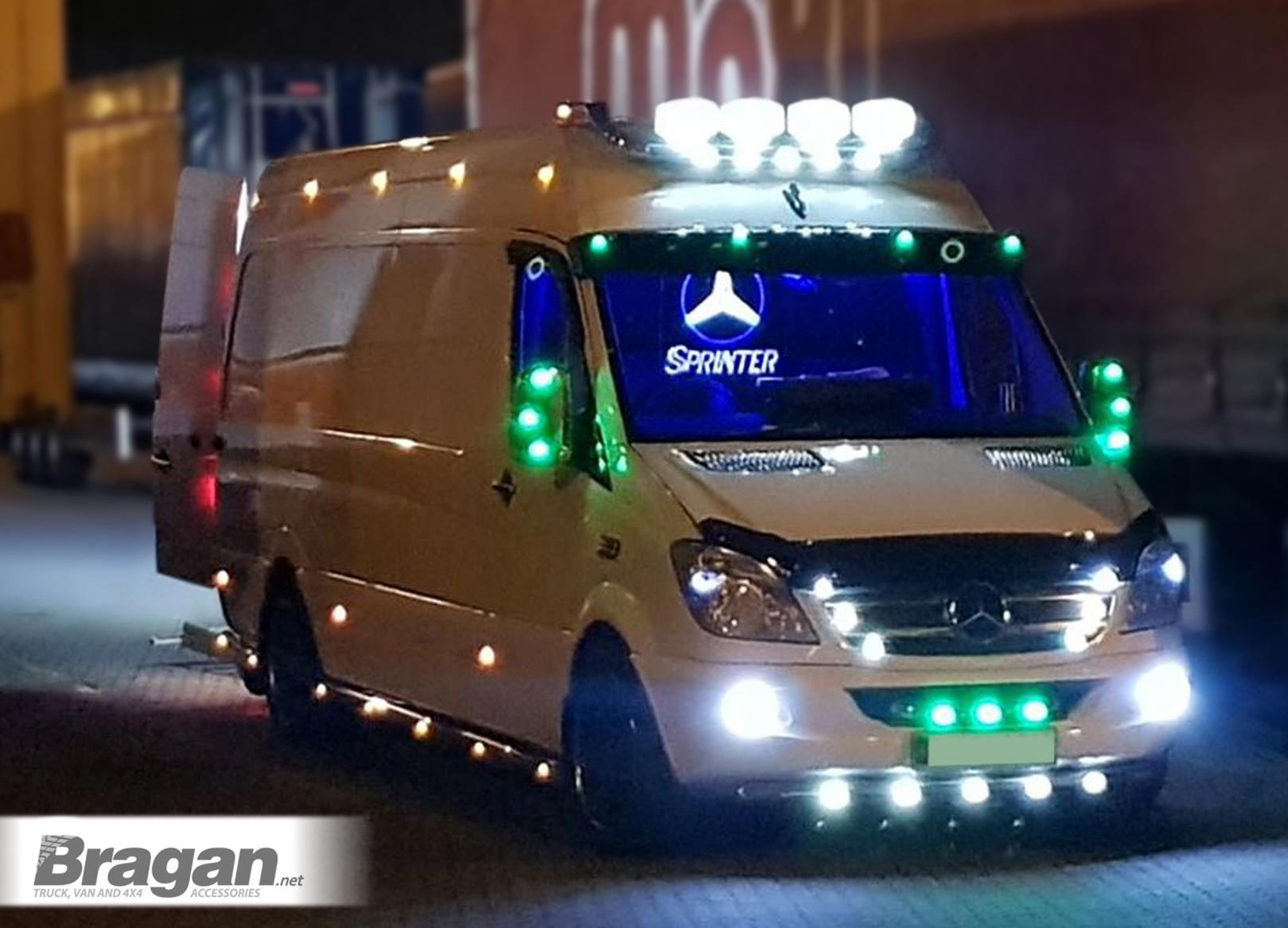 To Fit 06 14 Mercedes Sprinter Drop Down Medium High Roof Light Bar