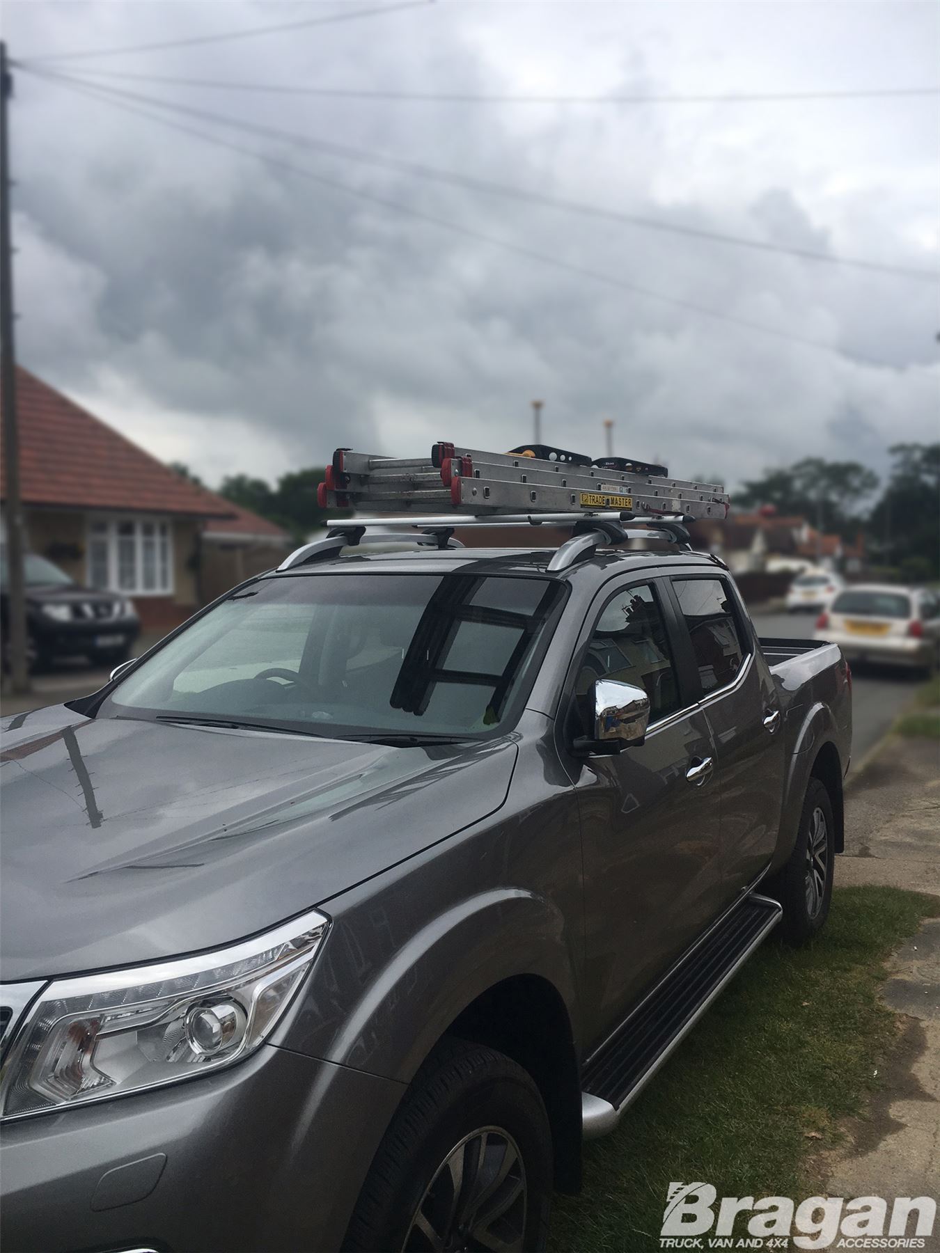 To Fit 2016+ Nissan Navara NP300 Roof Rails Locking Cross Bars + T