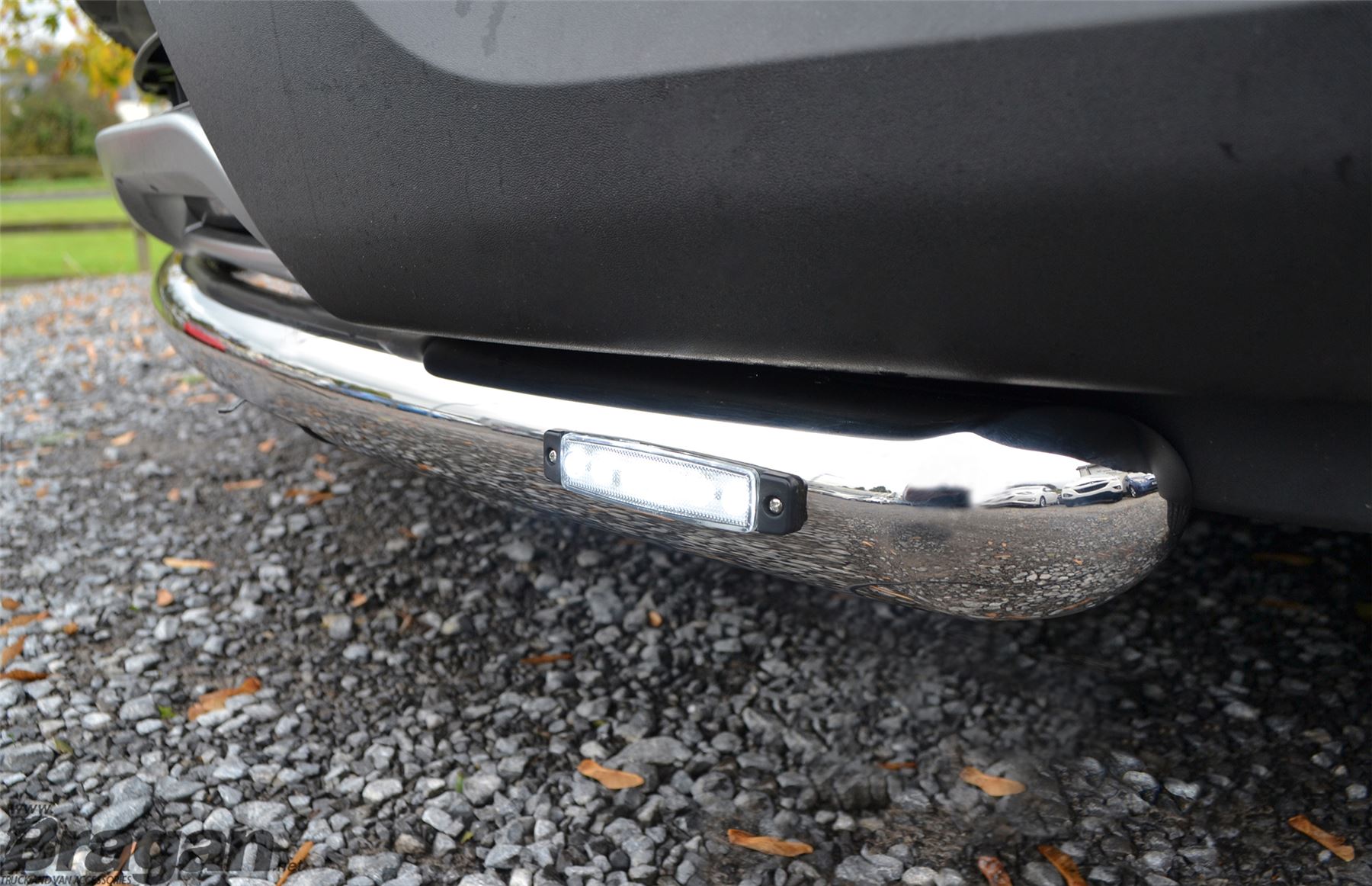 Hyundai Santa Fe Inox avant Pare-Choc Spoiler Barre Type B Pour 2012 Leds