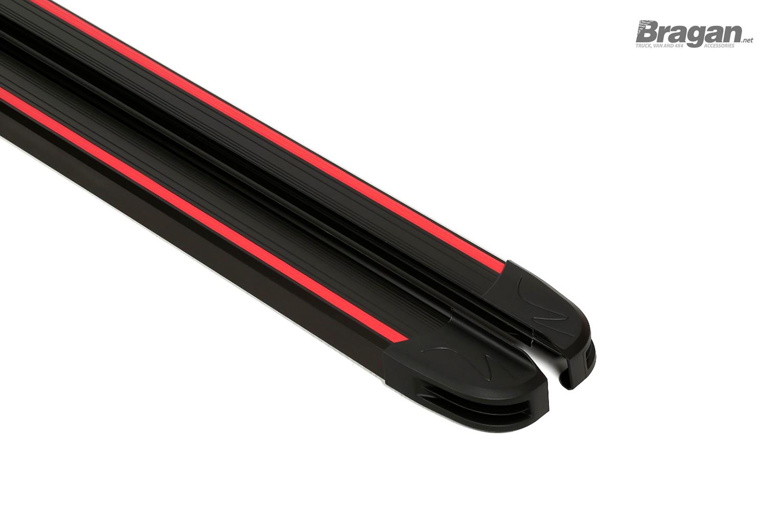 To Fit 2018+ Ford Transit Tourneo Custom LWB BLACK Running Boards Multi