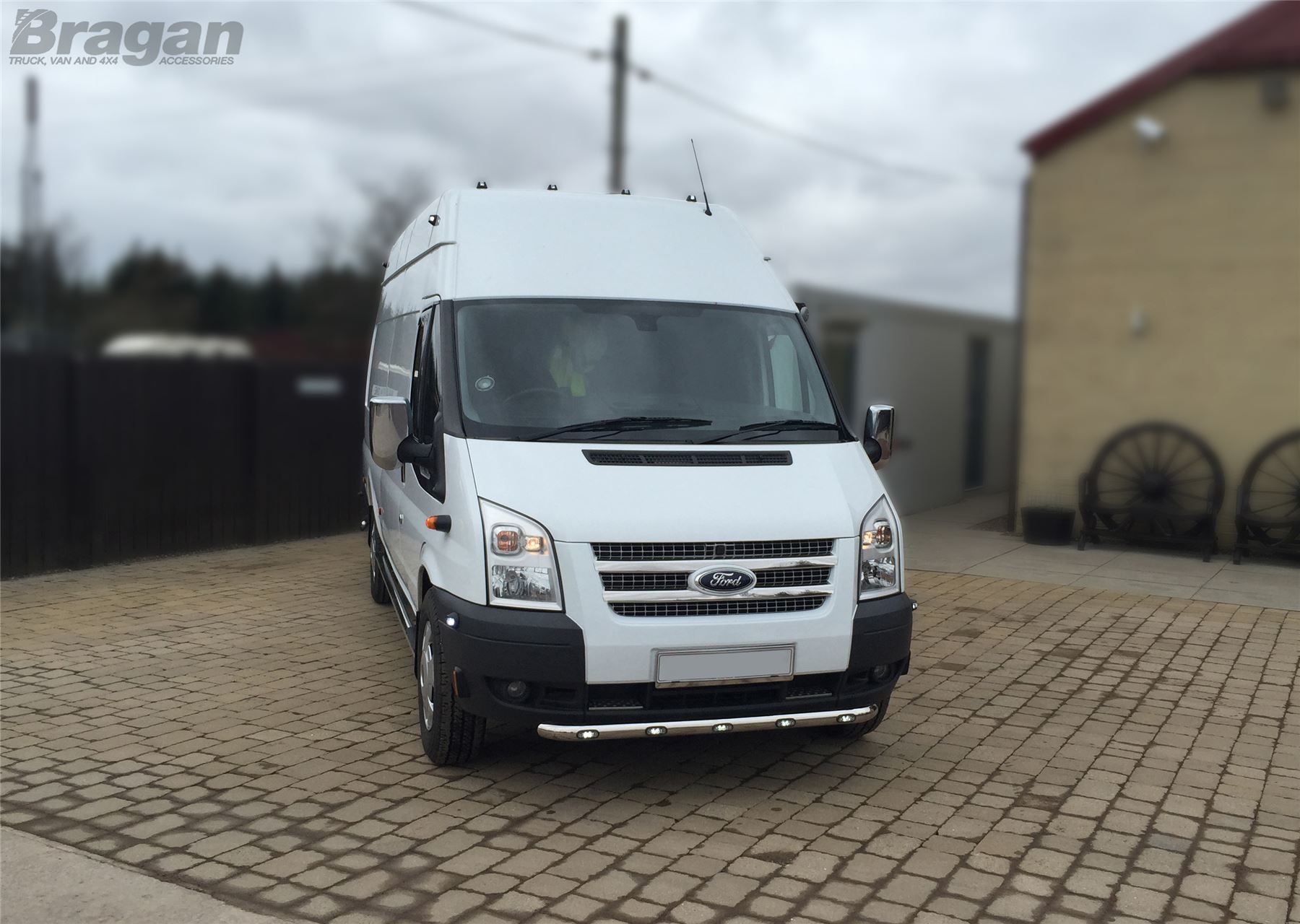 To Fit 07 14 Ford Transit MK7 Front Spoiler Bumper Bar Chin Nudge