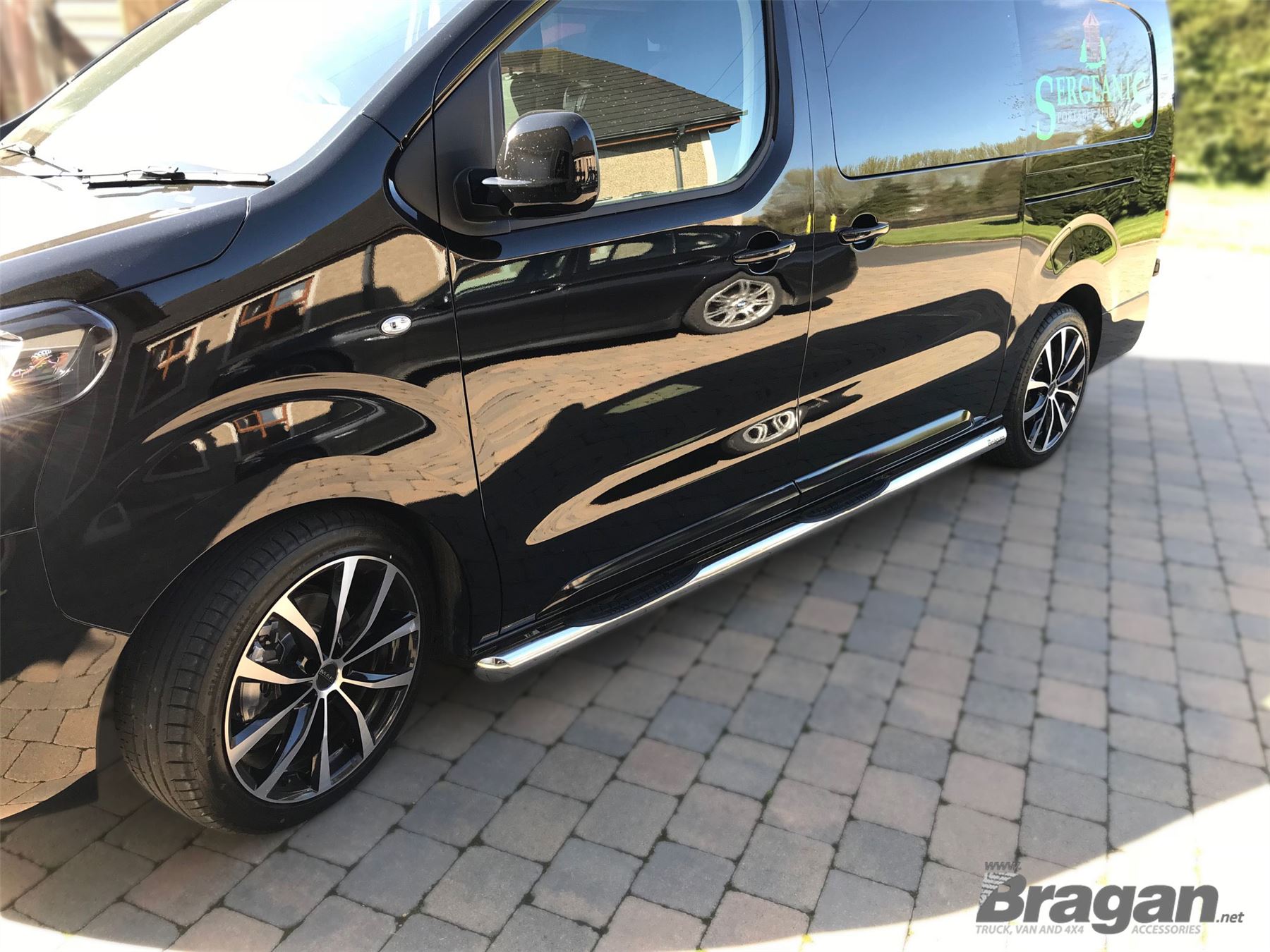 To Fit 2016+ Peugeot Expert Traveller SWB Stainless Steel Side Bars