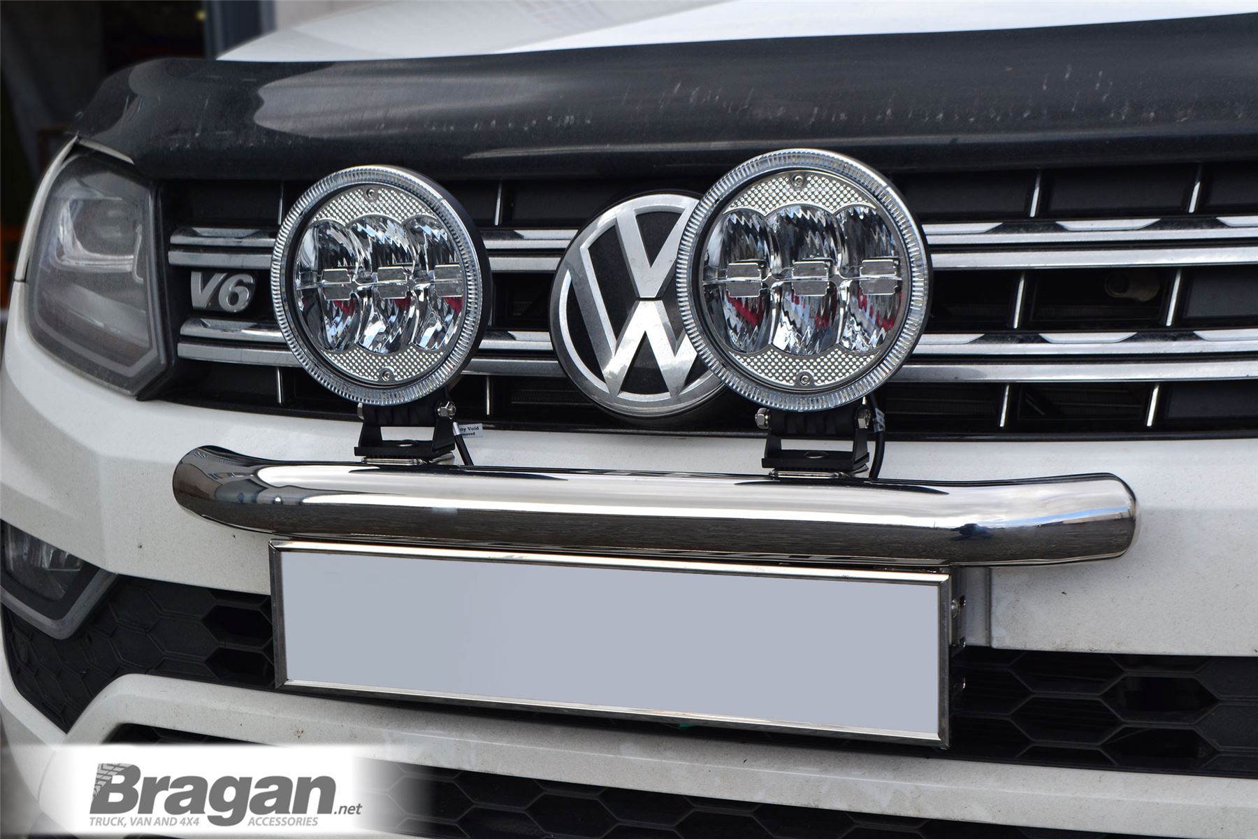 To Fit 2016+ VW Amarok Stainless Steel Front Bumper Light Bar with