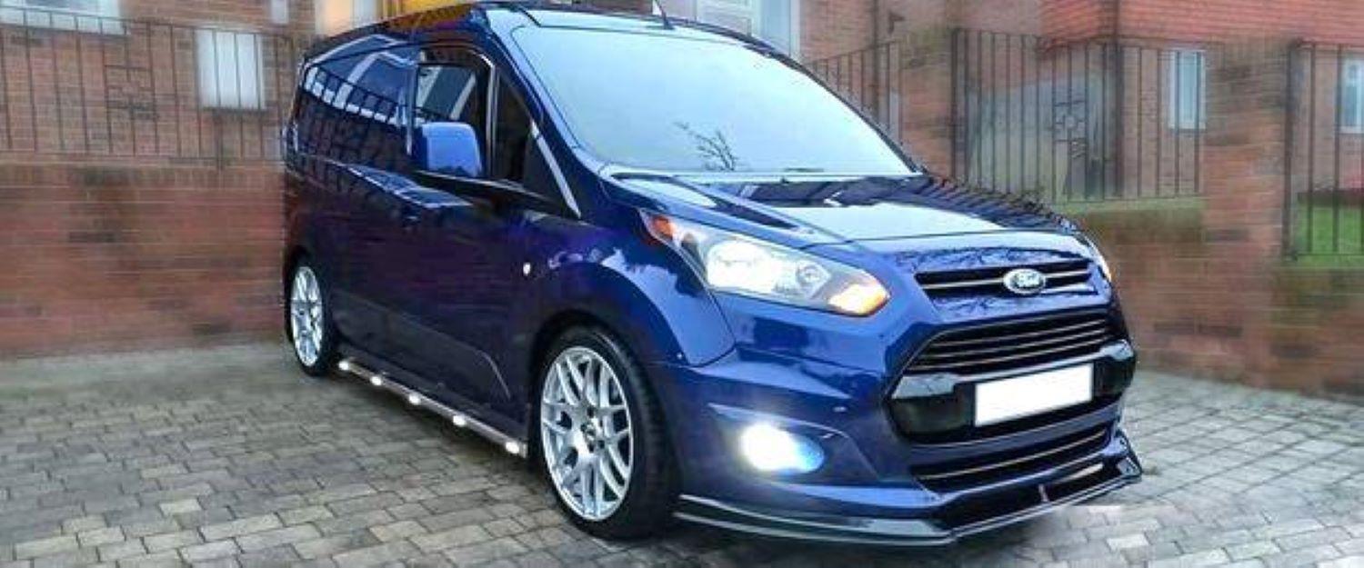 Side Bars + Amber LEDs For Ford Transit Tourneo Connect LWB 2014+ Van Stainless - Afbeelding 3 van 13