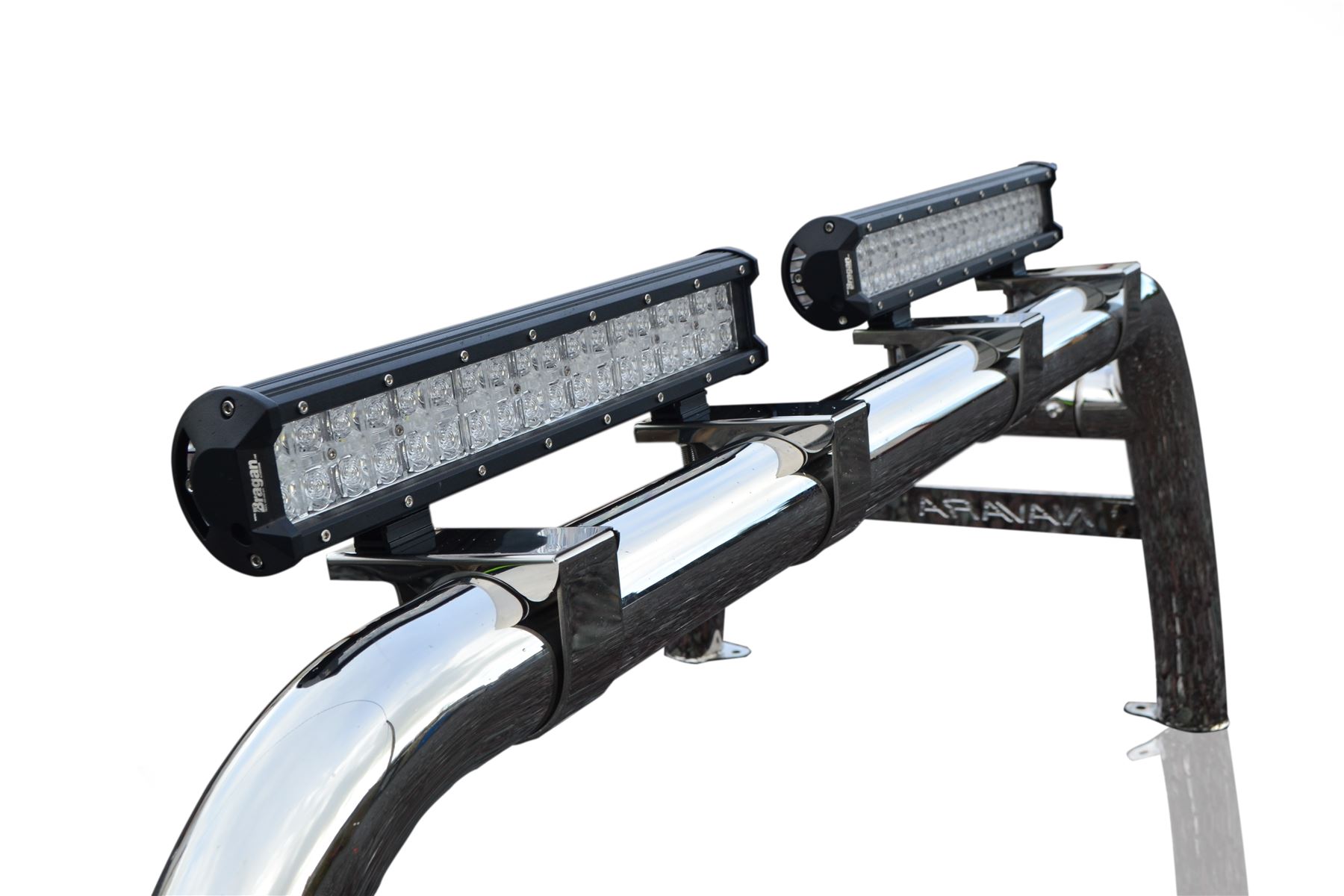 To Fit 05 16 Nissan Navara D40 Stainless Steel Sport Roll Bar + LED