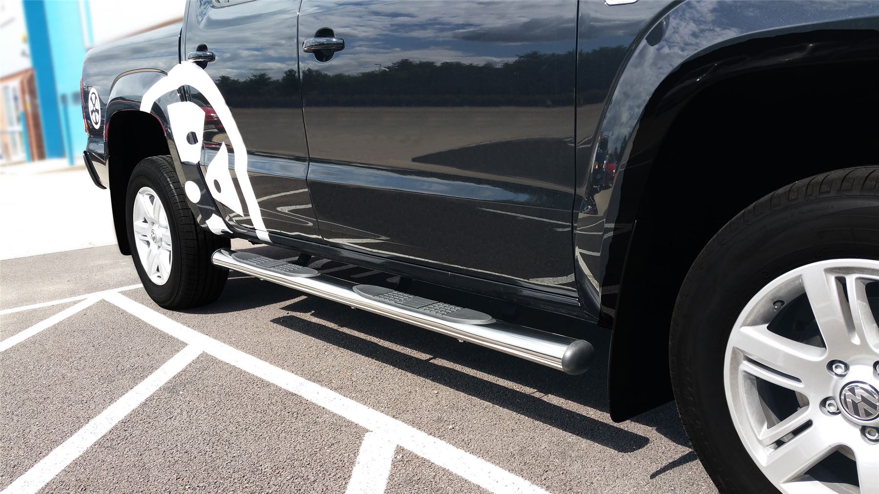 To Fit 2010 - 2016 Volkswagen VW Amarok Side Bars Steps ... To Fit 2010 - 2016 Volkswagen VW Amarok Side Bars Steps ...
