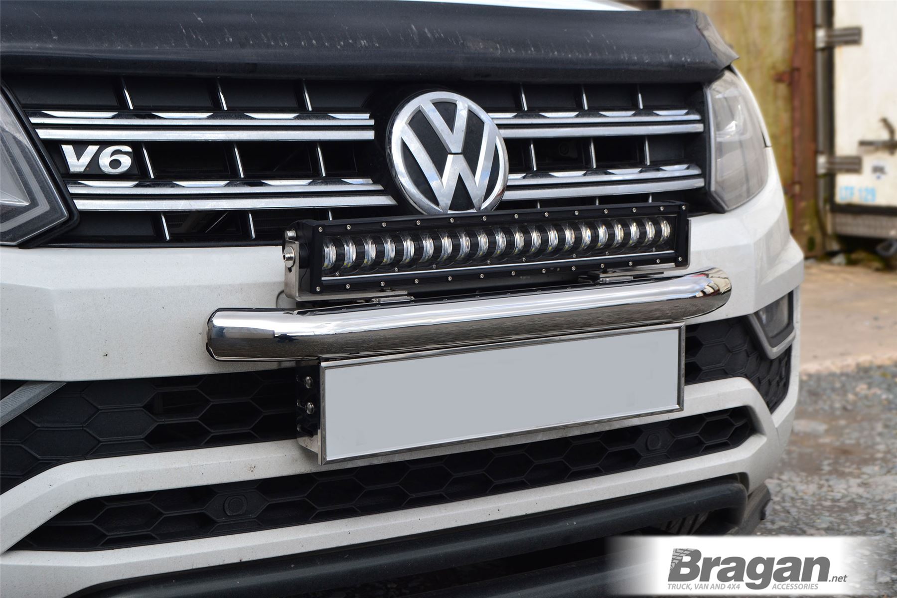 To Fit 2016+ VW Amarok Stainless Steel Front Bumper Light Bar with Light bracket 617201284810 eBay