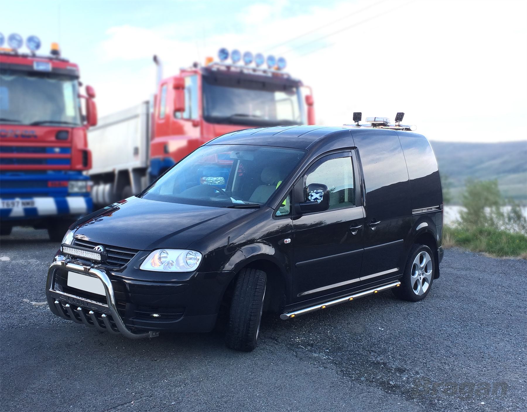 To Fit 2004 2010 VW Caddy Stainless Steel Side Bars Steps Tubes Bar
