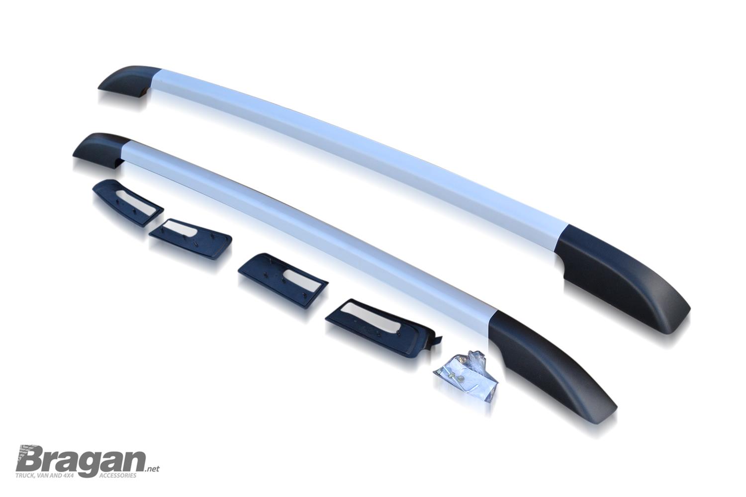 To Fit 12-16 Ford Ranger Polished Aluminium Alloy Top Side Roof Rails