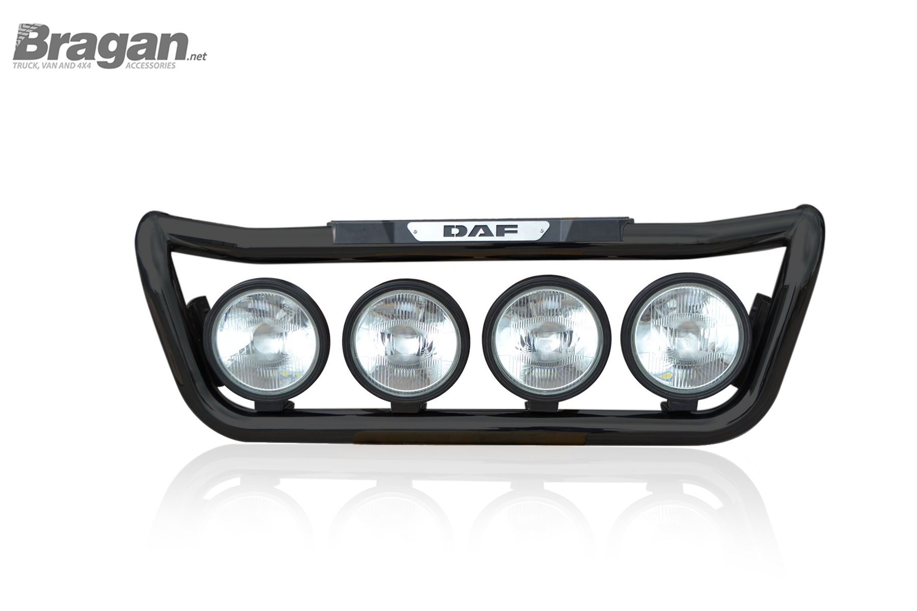 detalles de parrilla barra de luz negro lateral leds para daf xf 105 acero camion frente