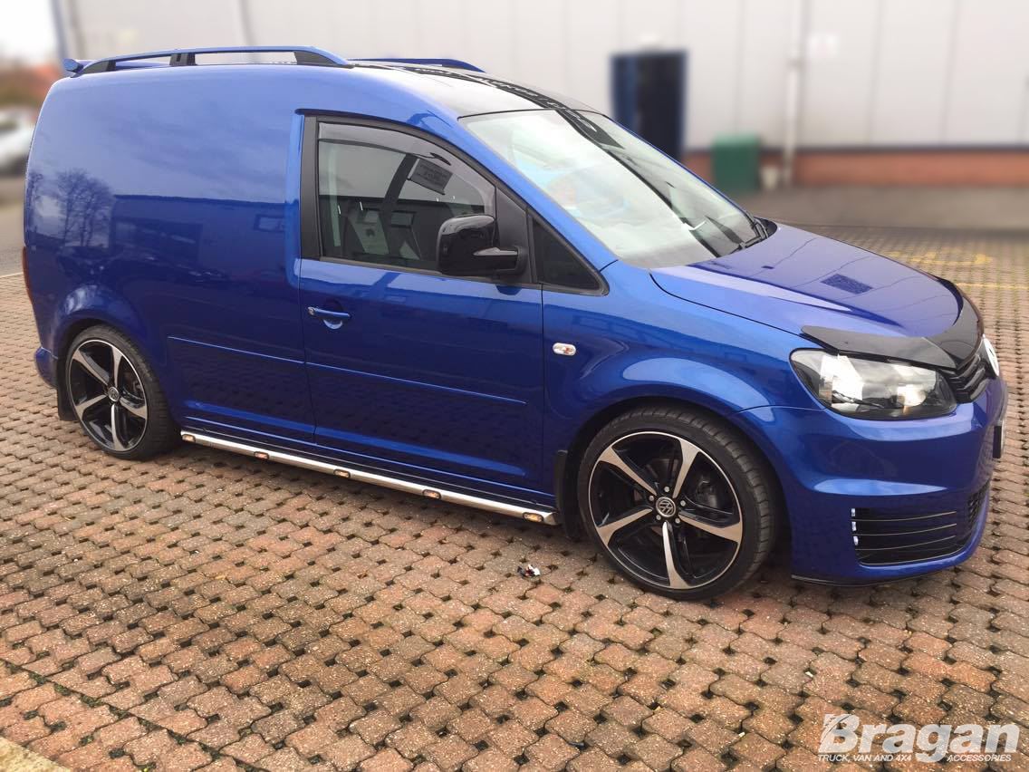 To Fit 2010 2015 VW Caddy Stainless Steel Side Bars Steps Tubes Bar