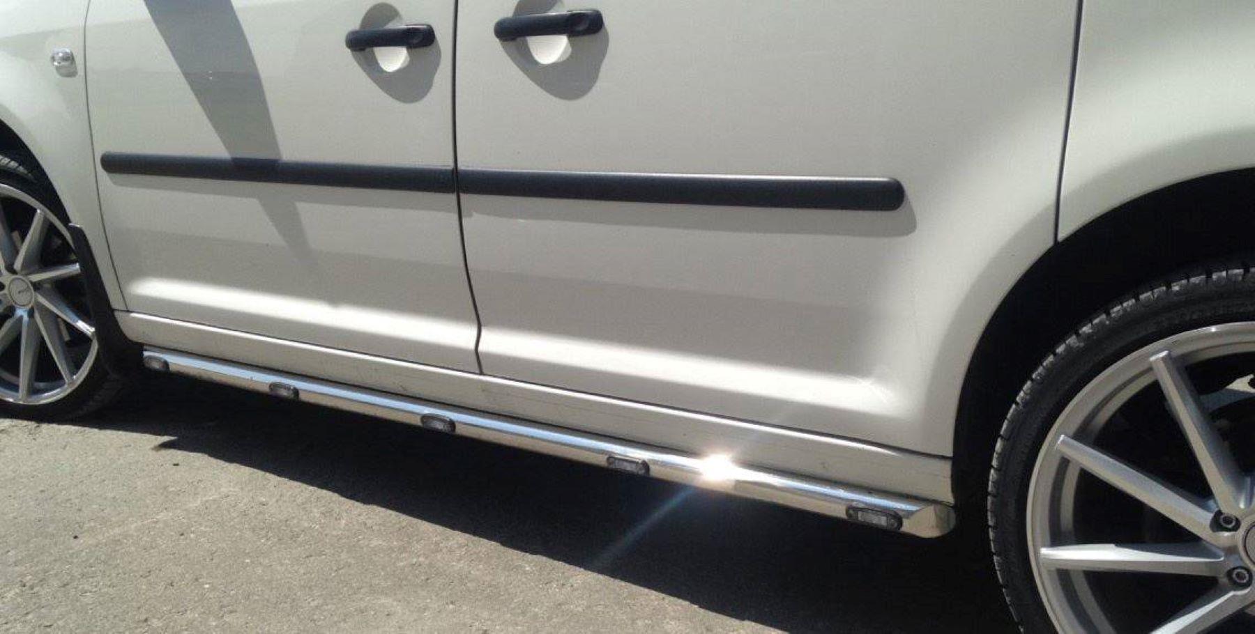 Side Bars + Amber LEDs For Ford Transit Tourneo Connect LWB 2014+ Van Stainless - Afbeelding 4 van 13