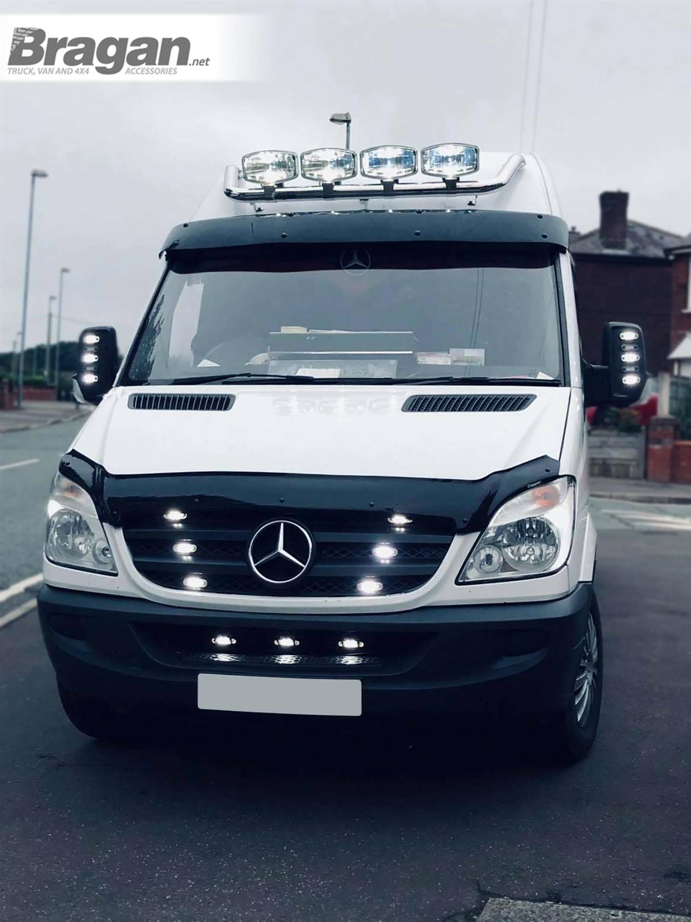 To Fit 1418 Mercedes Sprinter Stainless Chrome Front Medium High Roof