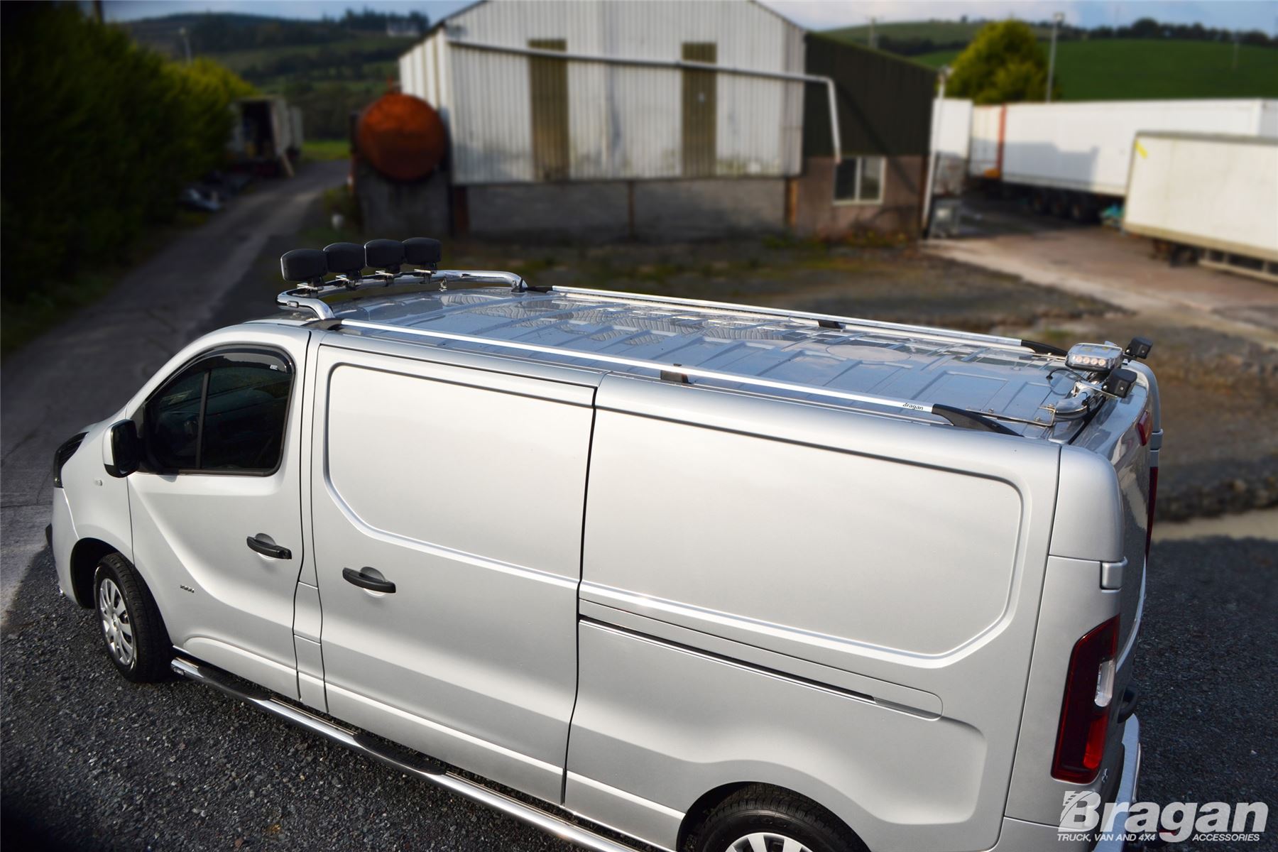 To Fit 2014+ Renault Trafic LWB Aluminium Metal Roof Rails Rack Bars