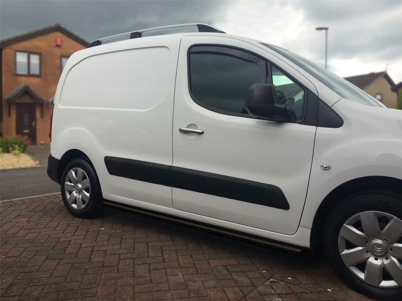 Black Stainless Steel Side Bars To Fit Citroen Berlingo 2019+ Side Steps Tubes - Picture 5 of 5