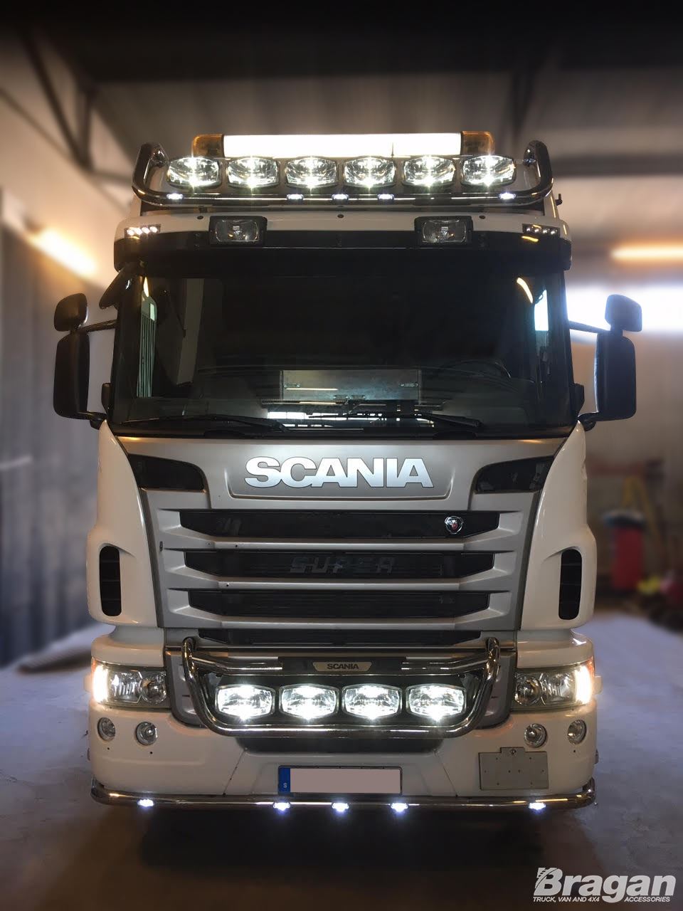 To Fit Scania P G R 6 Series 09+ Highline Steel Roof Light Bar + Flush