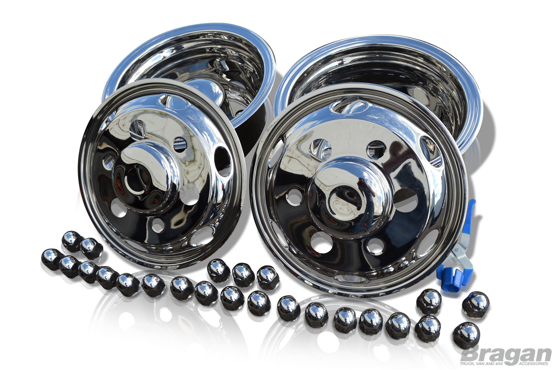 To Fit Isuzu NPR Truck 17.5" Front & Dual Rear Wheel Trims Covers