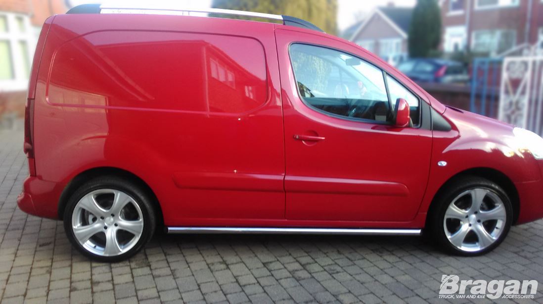 To Fit 2019+ Citroen Berlingo Side Bars Stainless Steel Skirt Steps