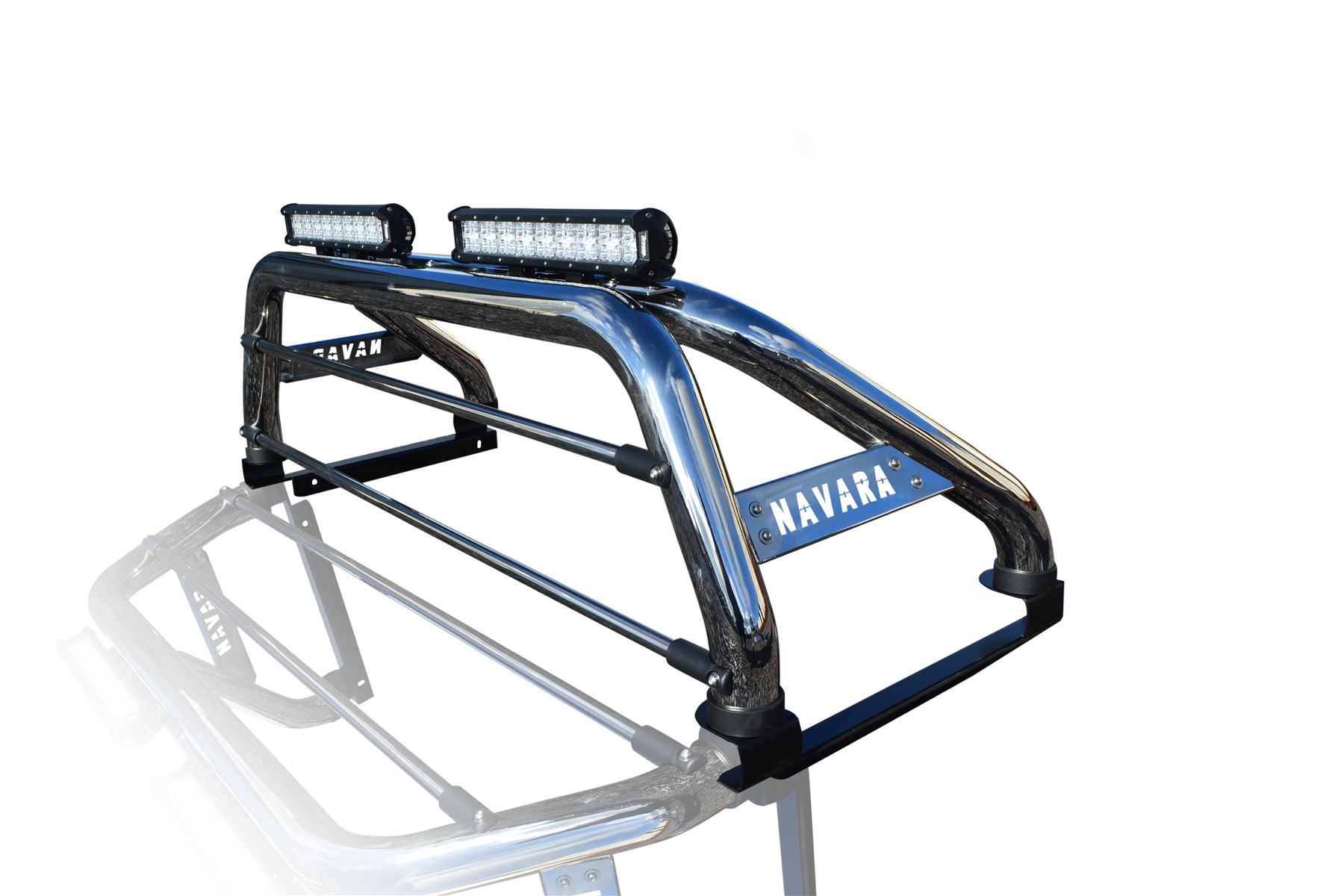 To Fit 20052016 Nissan Navara D40 Roll Bar + LED Lights x2 + LED Brake