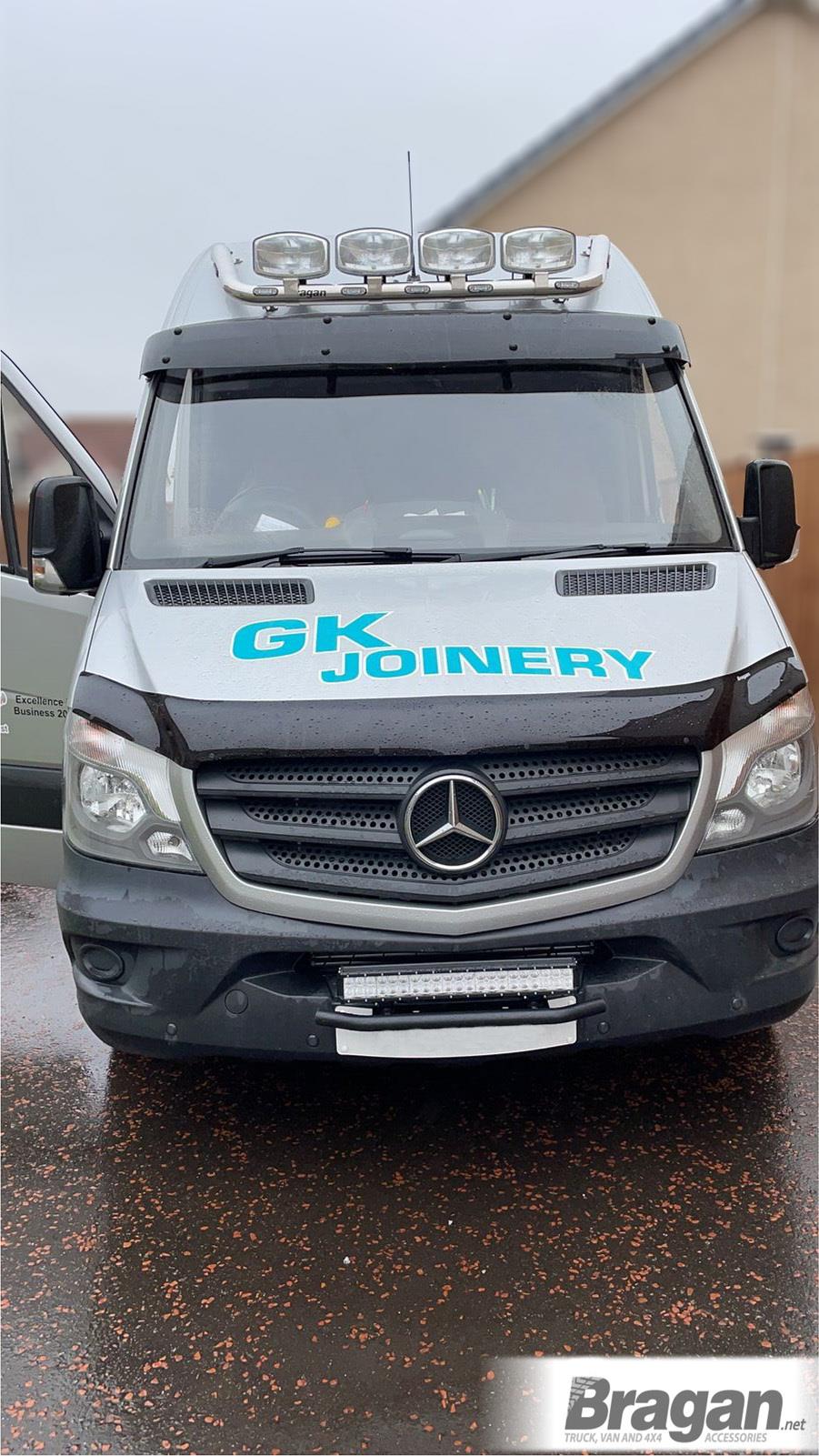 To Fit 20142018 Mercedes Sprinter Roof Bar B1 + Jumbo Spots + LEDs Accessories eBay