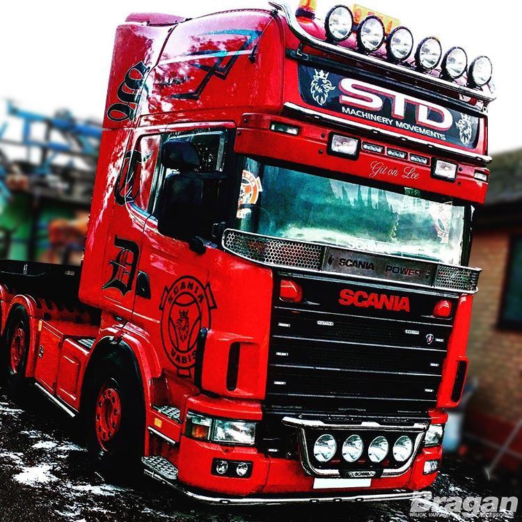 To Fit Scania 4 Series Steel Front Grill Light Bar A + 9 ...