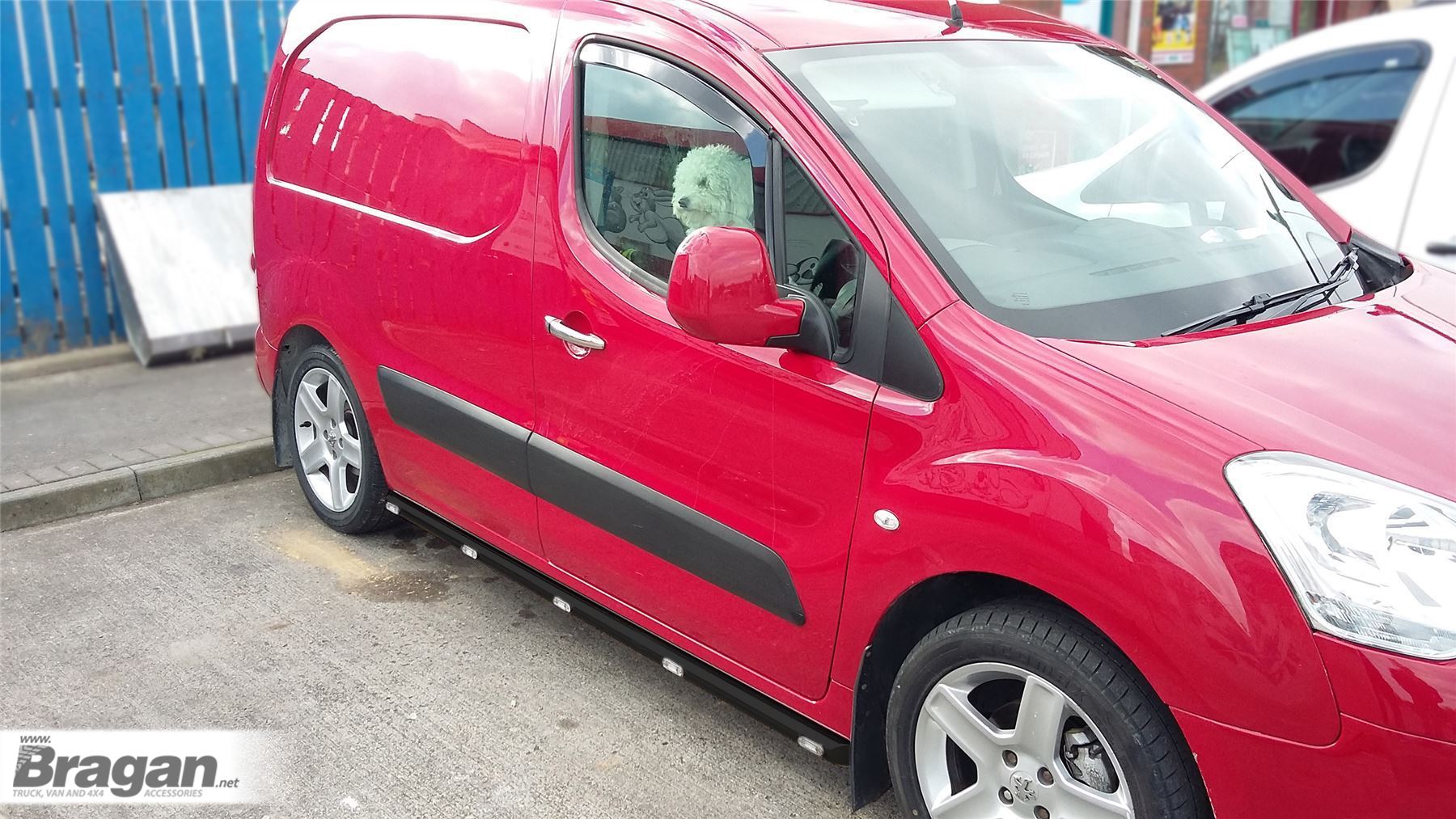 Side Bars + White LEDs To Fit Peugeot Partner Tepee 2008 2016 Stainless BLACK eBay