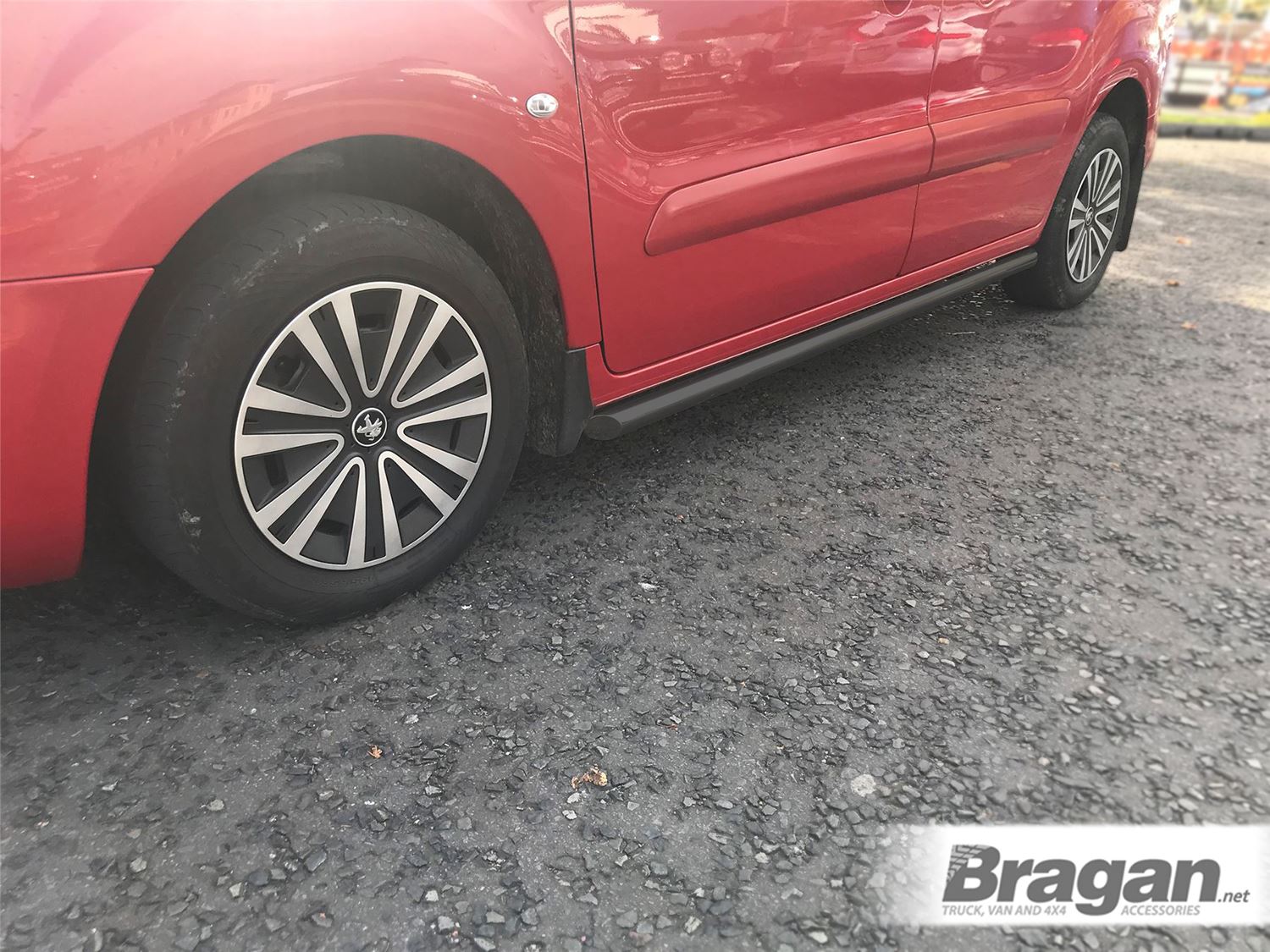 Black Stainless Steel Side Bars + White LEDs To Fit Citroen Berlingo 2008-2016 - Picture 3 of 8