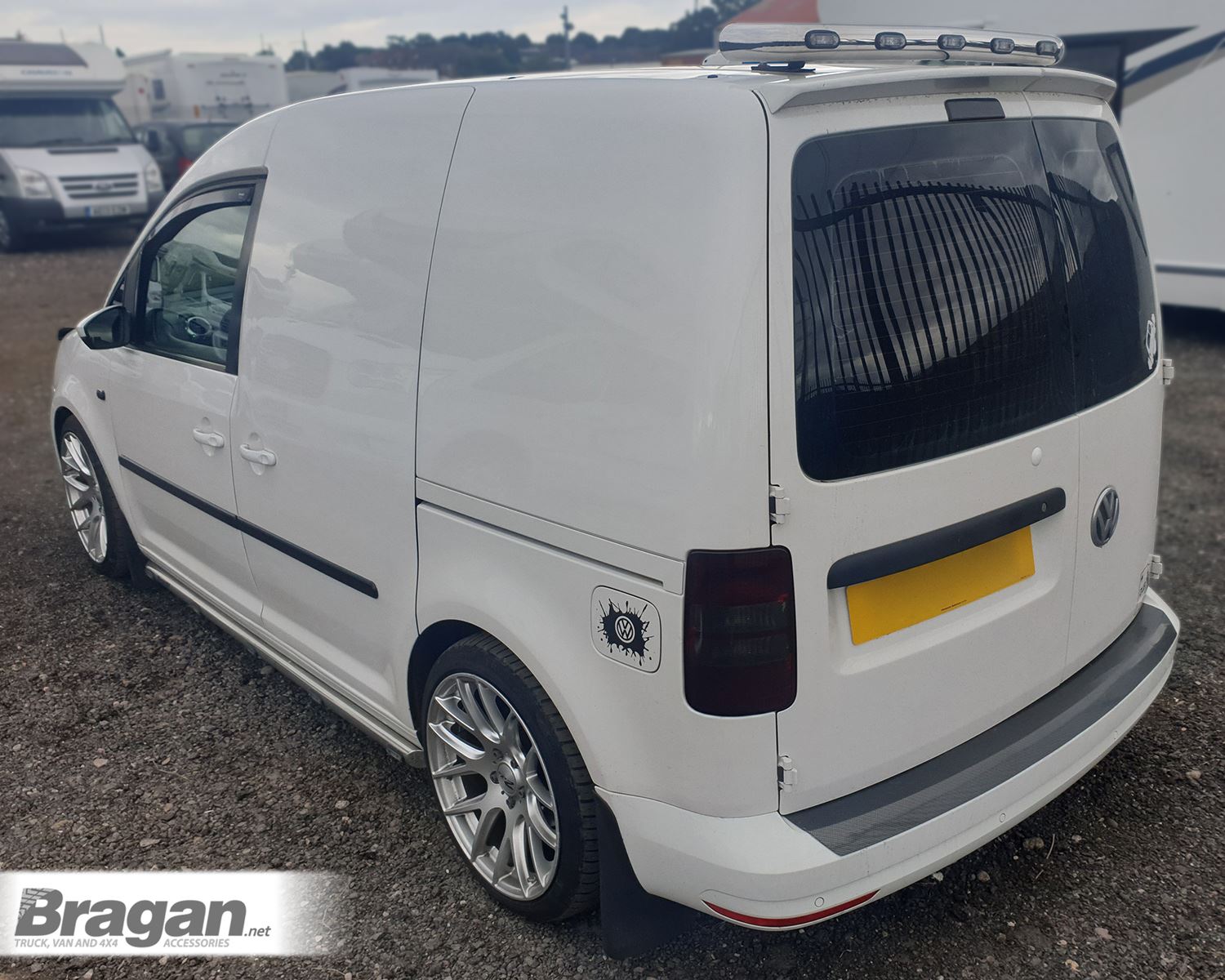 To Fit 2010 2015 VW Caddy Stainless Steel Rear Roof Top Light Bar