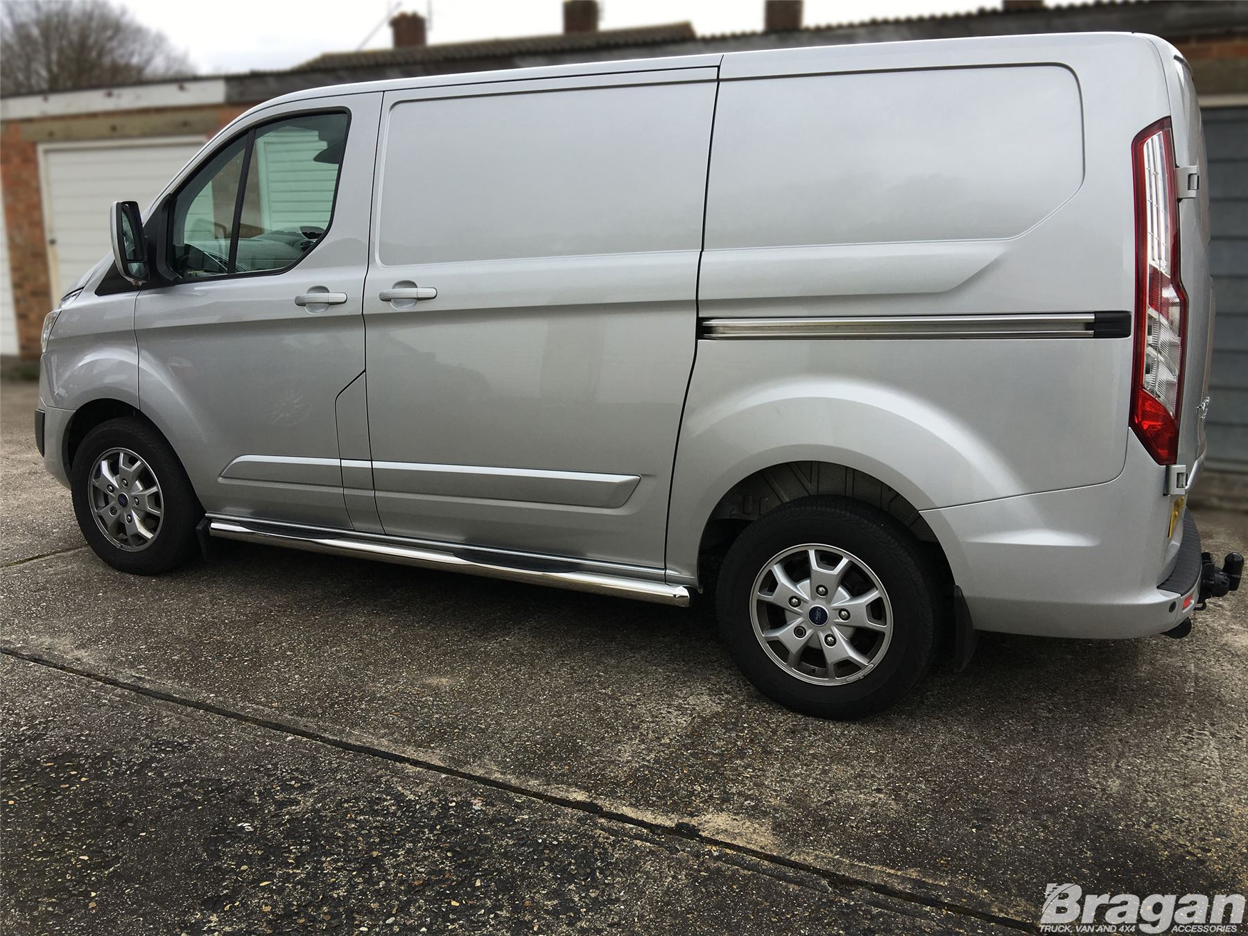 Side Bars For Ford Transit Tourneo Custom LWB 2013+ Polished Stainless