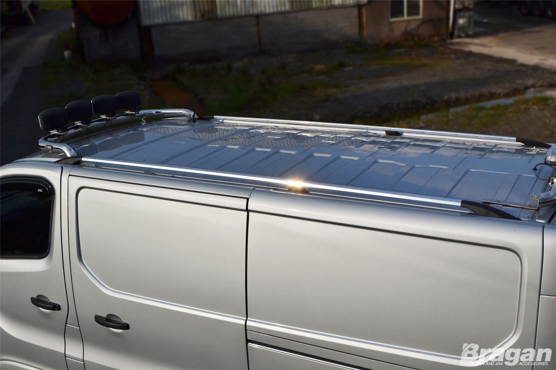 Silver Anodised Aluminium Non-Drill Easy Fit Trafic TVA Styling Roof Rails SWB Primastar 2014-2018 Compatible with Vivaro