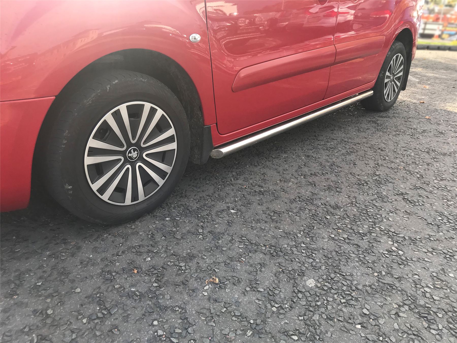 Chrome Stainless Steel Side Bars For Peugeot Partner Tepee Tapered 2016 - 2019 - Picture 12 of 13