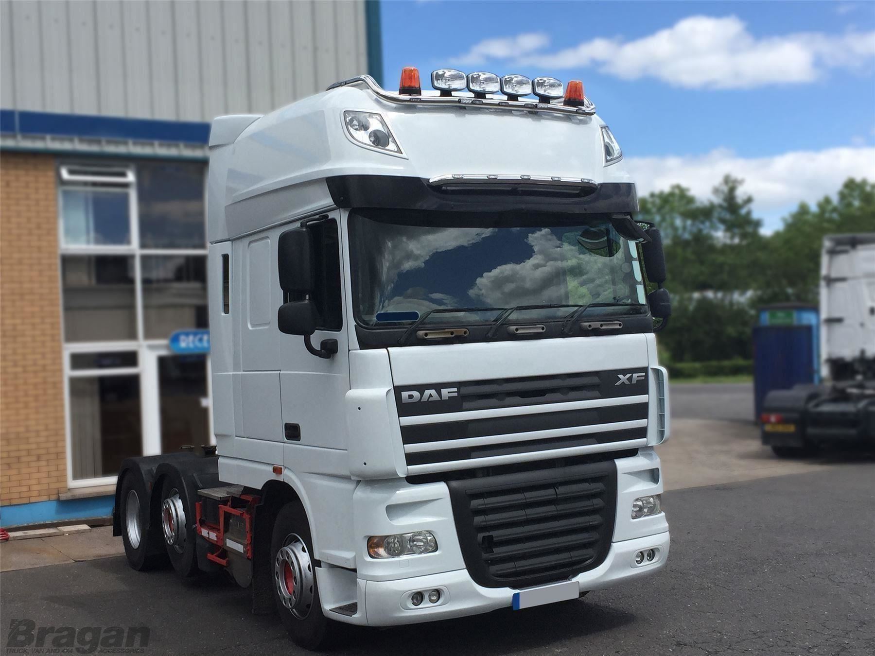 Details about To Fit DAF XF 105 Super Space Cab Steel Roof Light Bar +  Flush LEDs - TYPE C