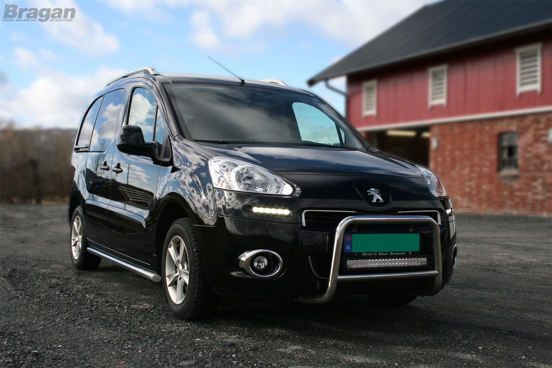 Side Bars + White LEDs To Fit Peugeot Partner Tepee 2008 2016 Stainless Steel eBay